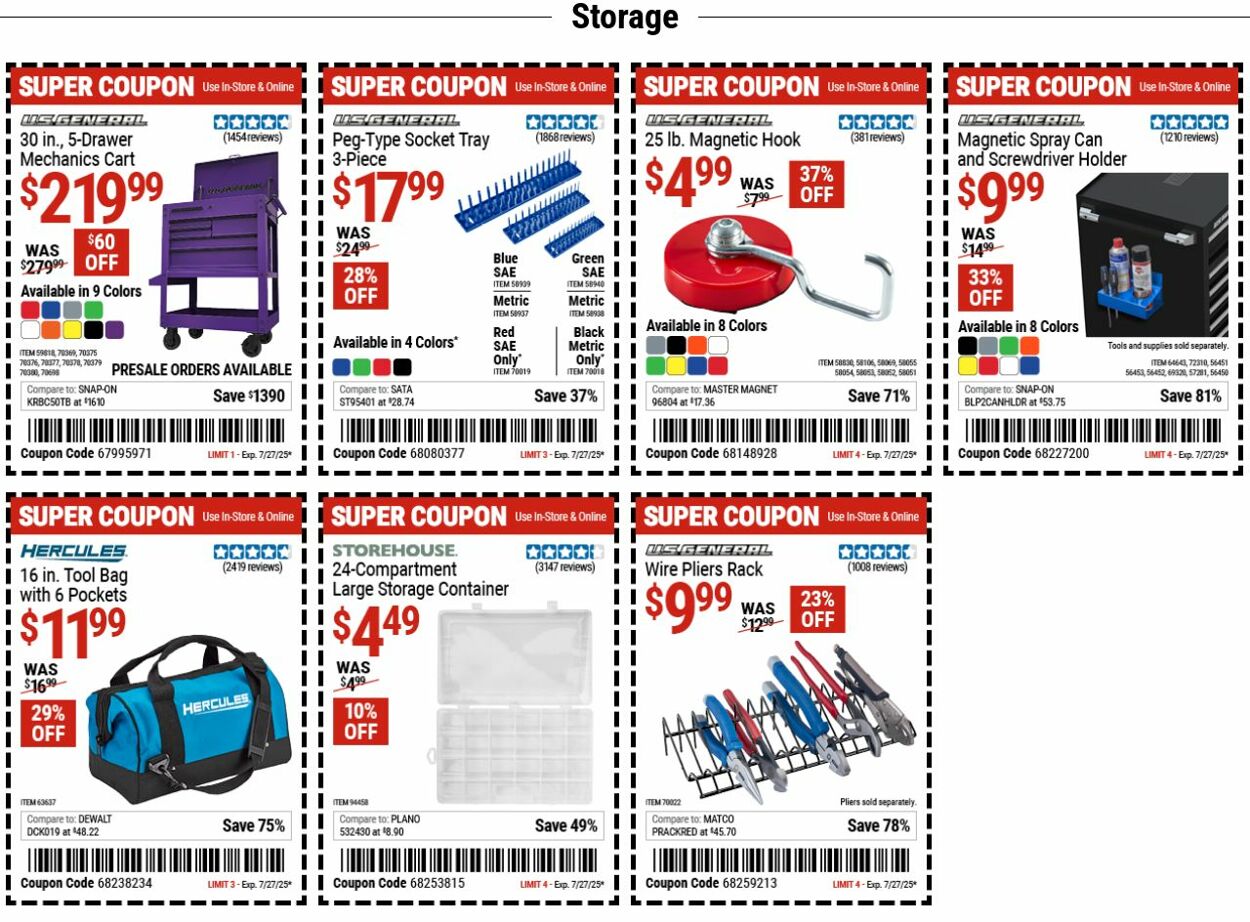 Weekly ad Harbor Freight 07/21/2025 - 07/30/2025