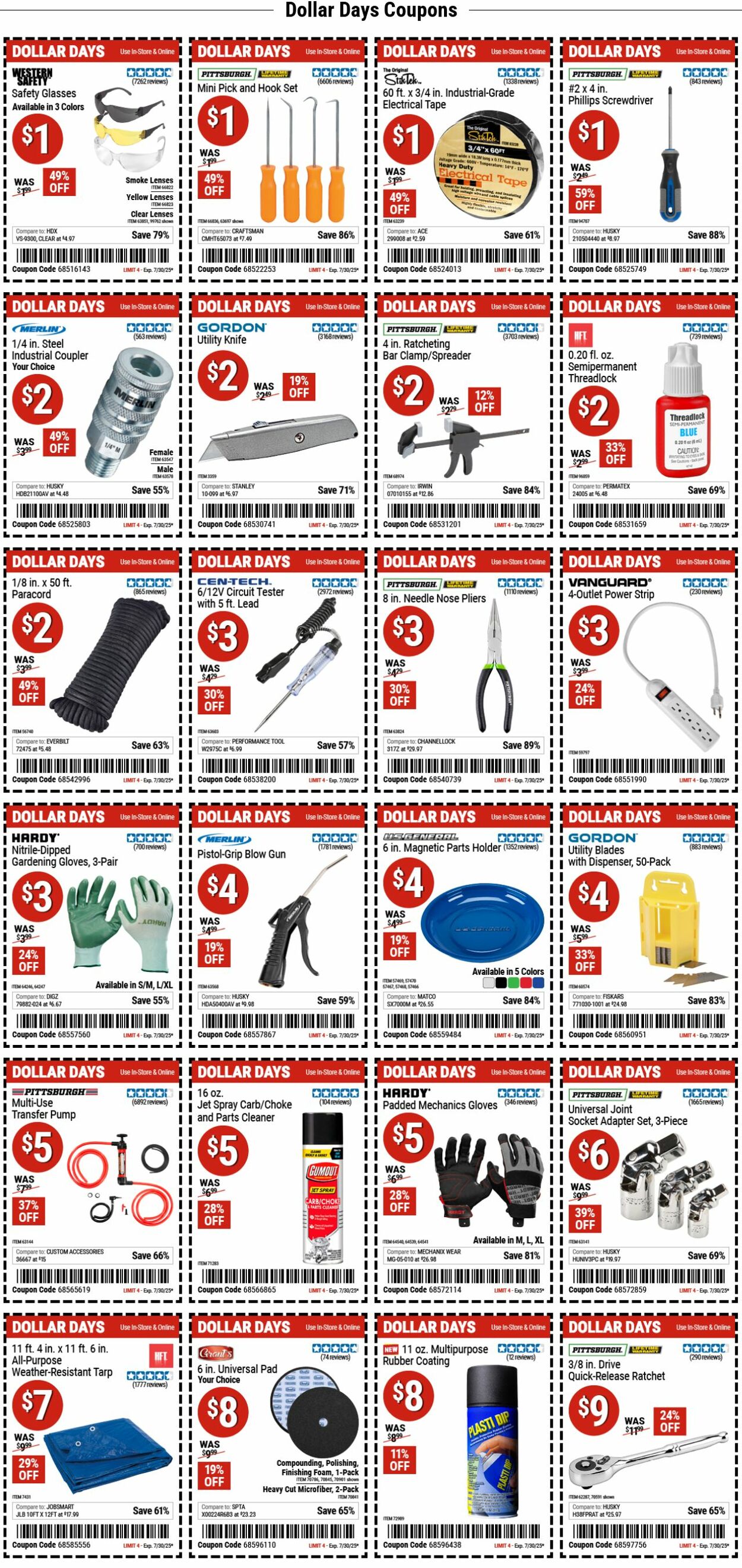 Weekly ad Harbor Freight 07/21/2025 - 07/30/2025