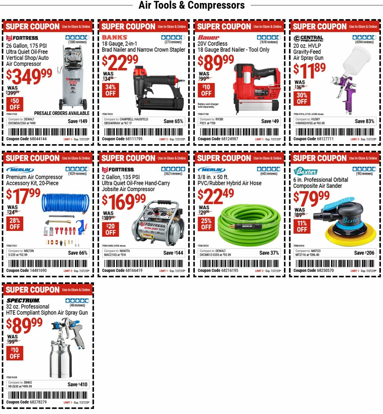 Weekly ad Harbor Freight 07/21/2025 - 07/30/2025