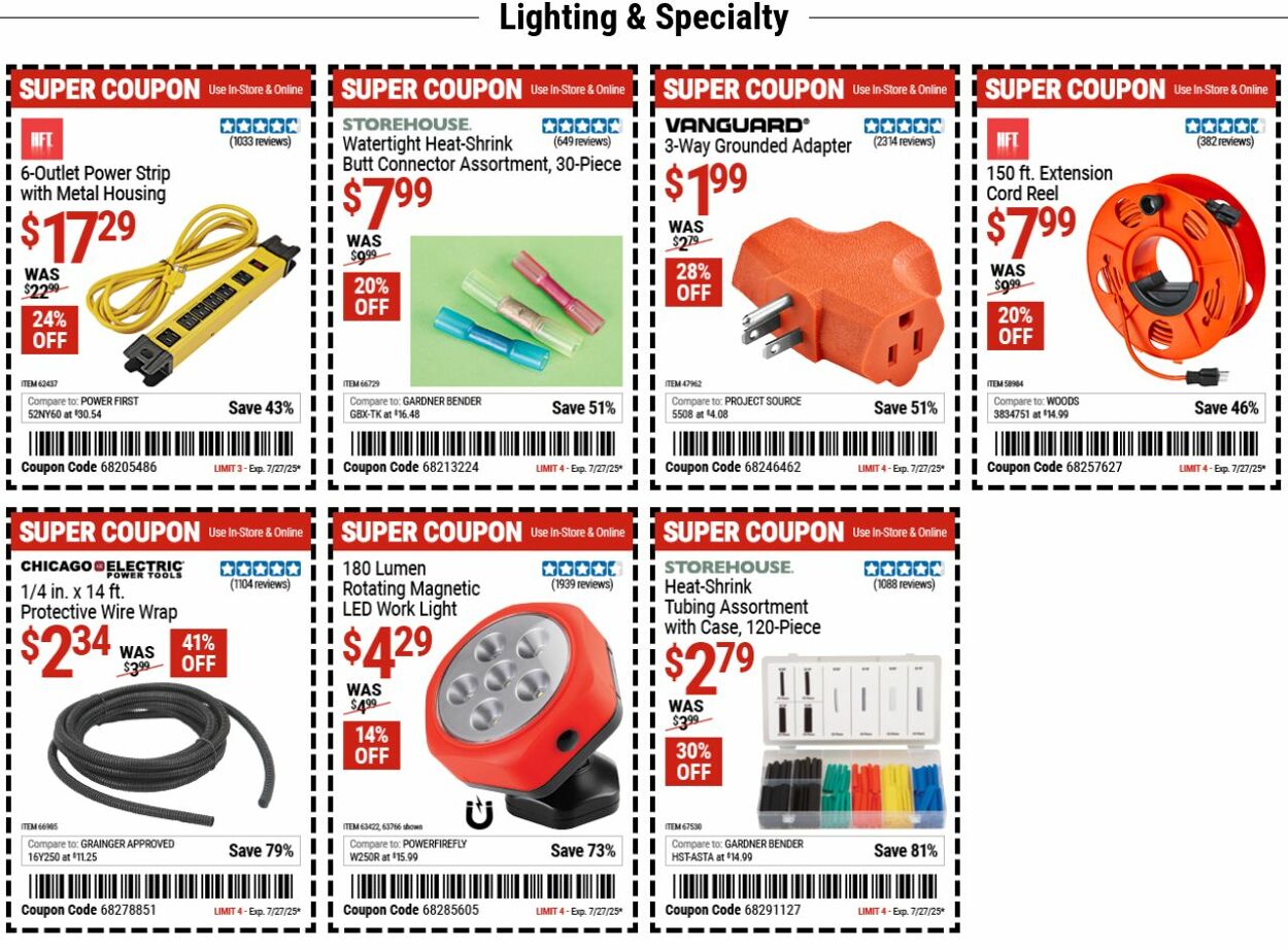 Weekly ad Harbor Freight 07/21/2025 - 07/30/2025