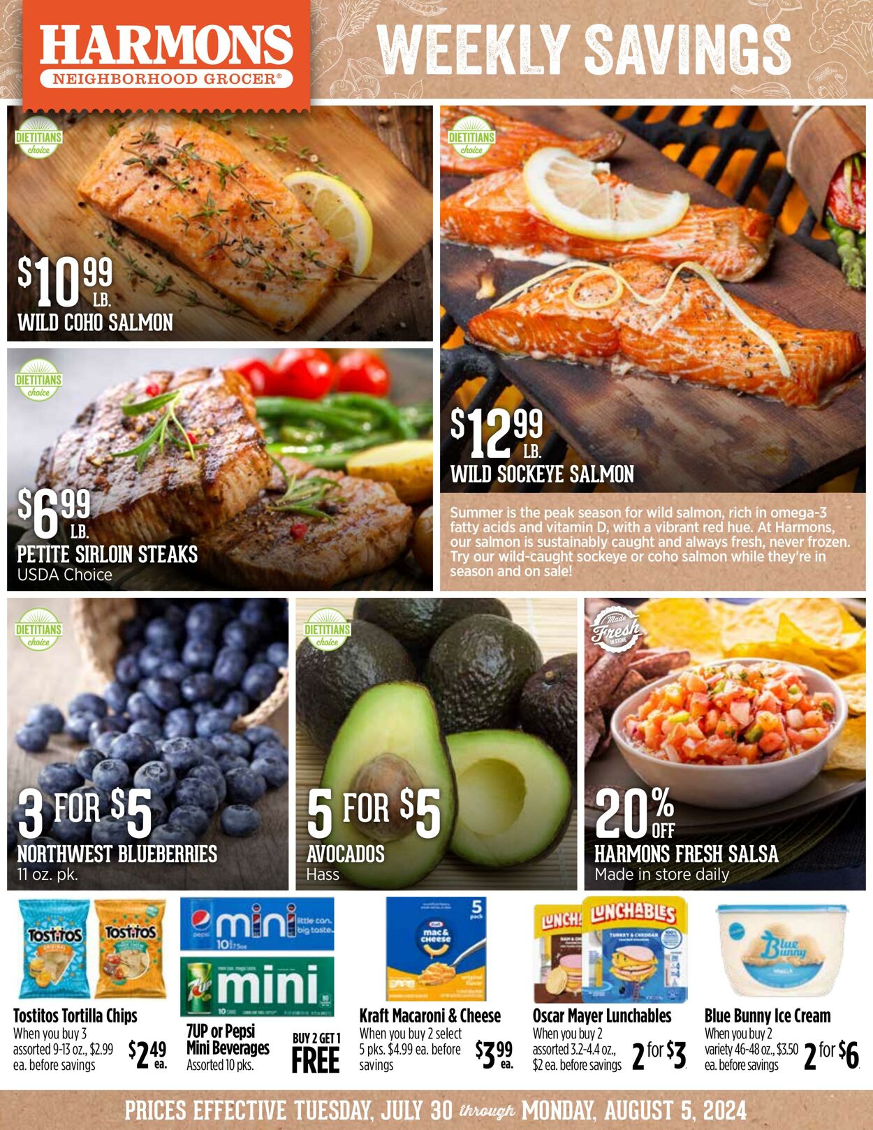 Weekly ad Harmons Grocery 07/30/2024 - 08/05/2024