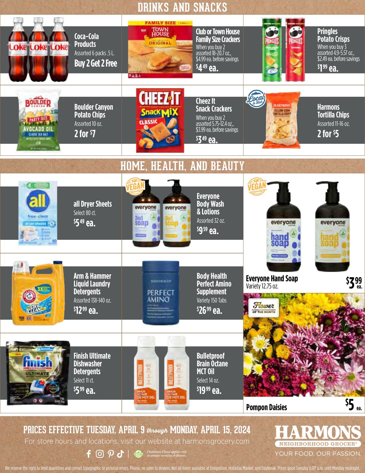Weekly ad Harmons Grocery 04/09/2024 - 04/15/2024