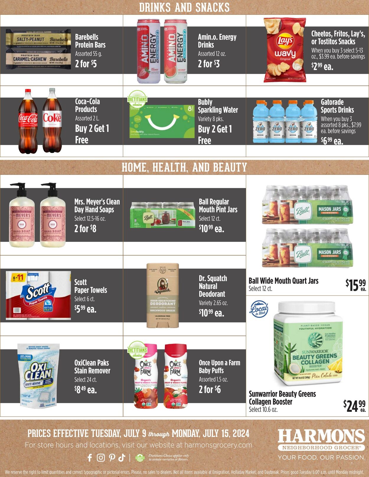 Weekly ad Harmons Grocery 07/09/2024 - 07/15/2024