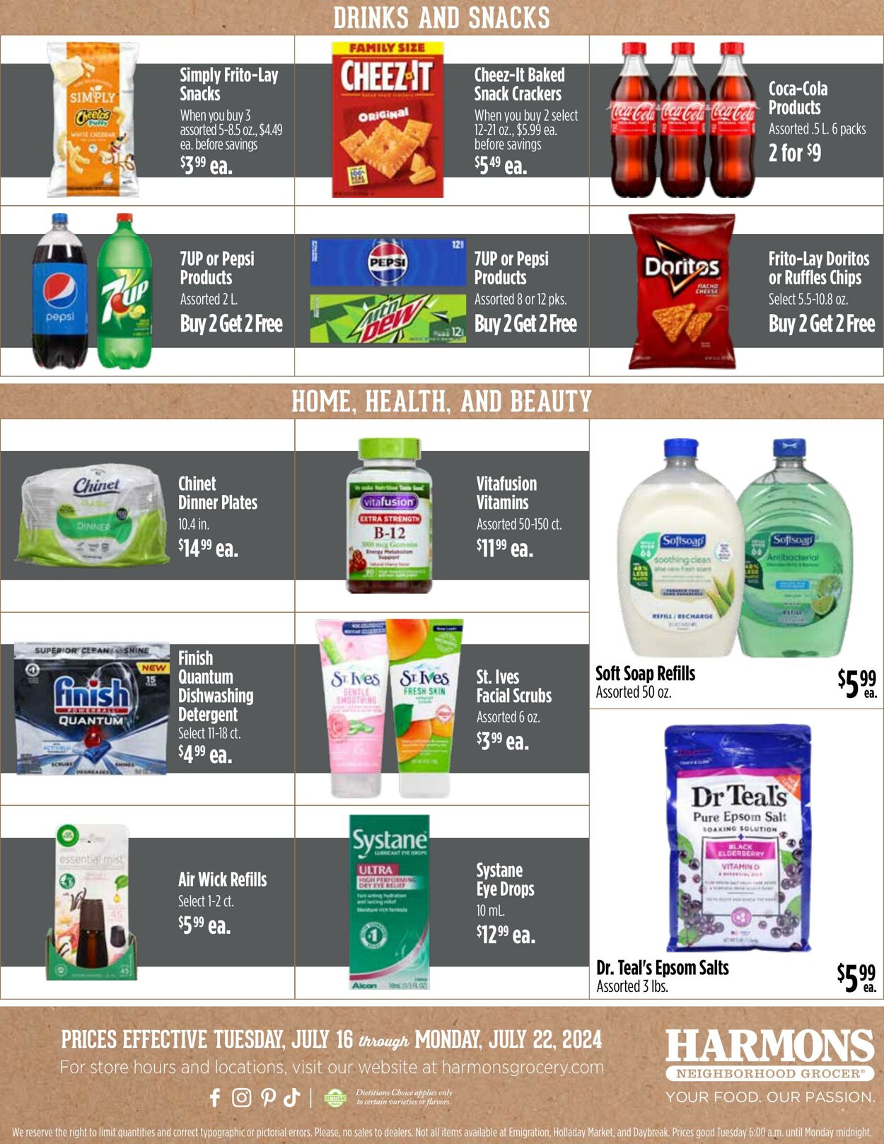 Weekly ad Harmons Grocery 07/16/2024 - 07/22/2024