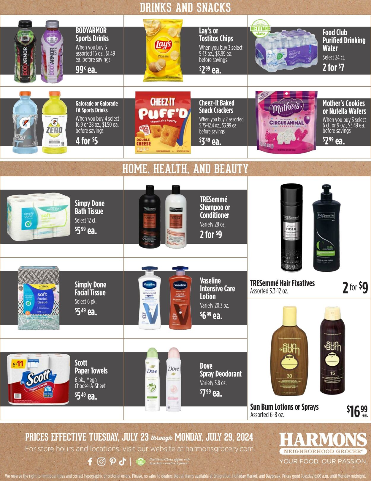 Weekly ad Harmons Grocery 07/23/2024 - 07/29/2024