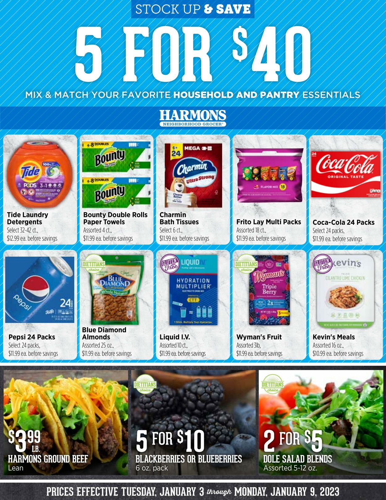 Weekly ad Harmons Grocery 01/03/2023-01/09/2023