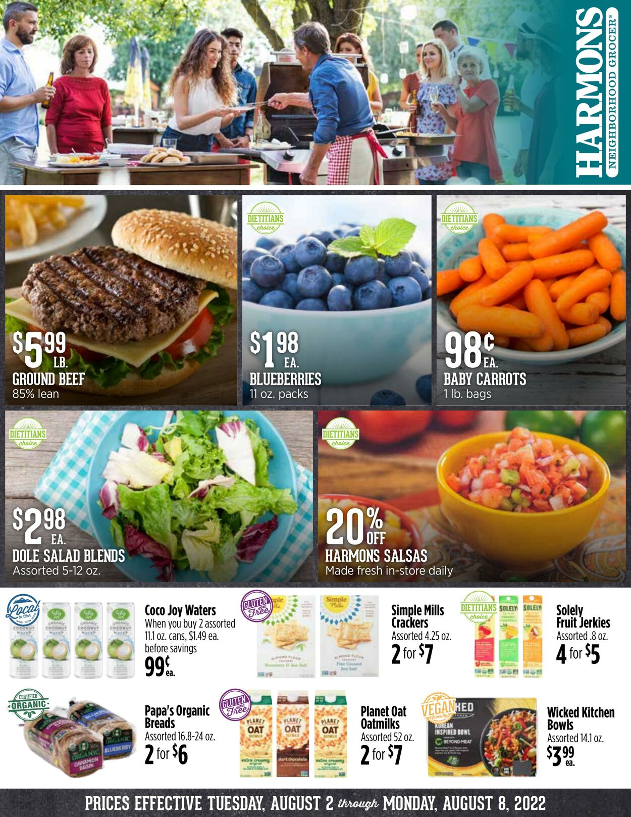 Weekly ad Harmons Grocery 08/02/2022 - 08/08/2022