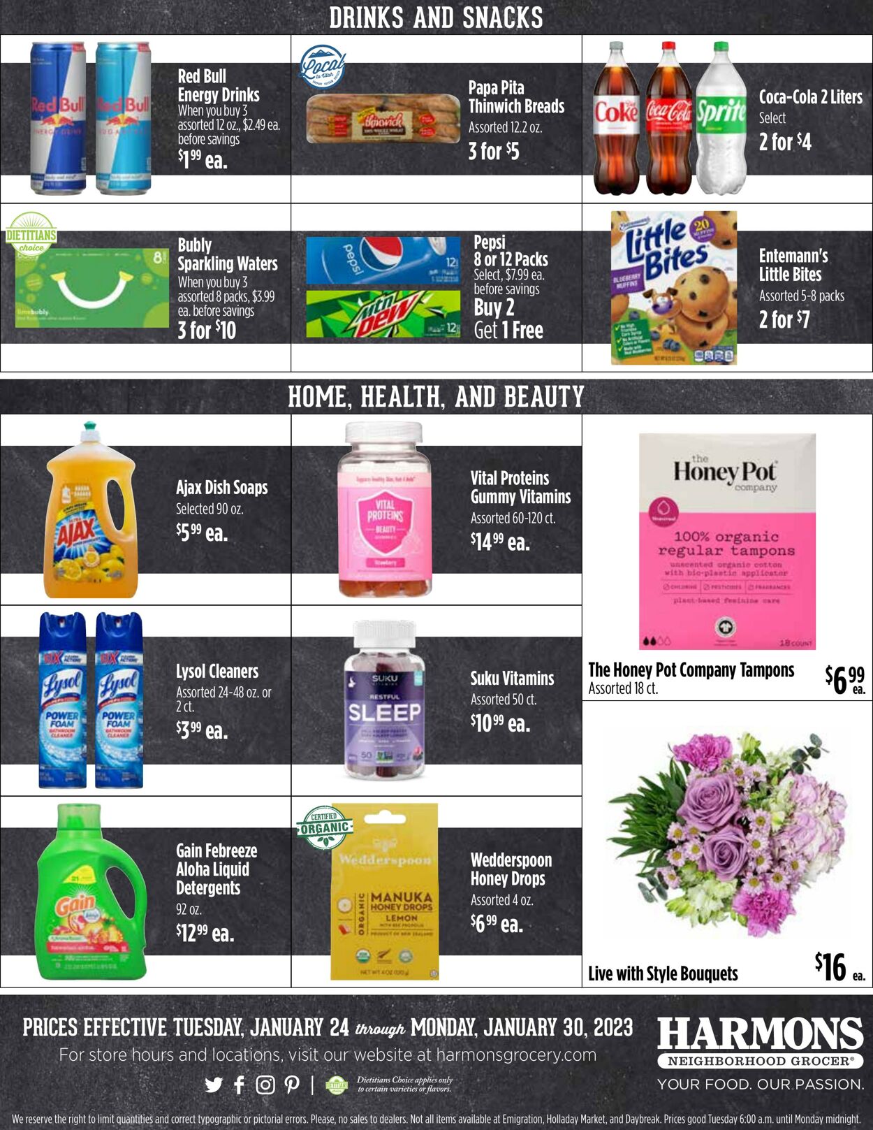 Weekly ad Harmons Grocery 01/24/2023 - 01/30/2023