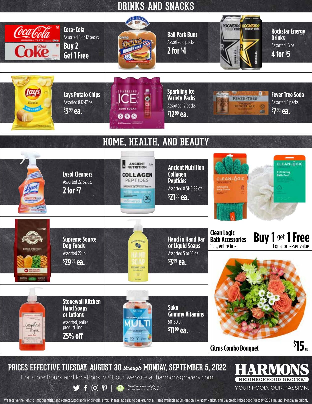 Weekly ad Harmons Grocery 08/30/2022 - 09/05/2022