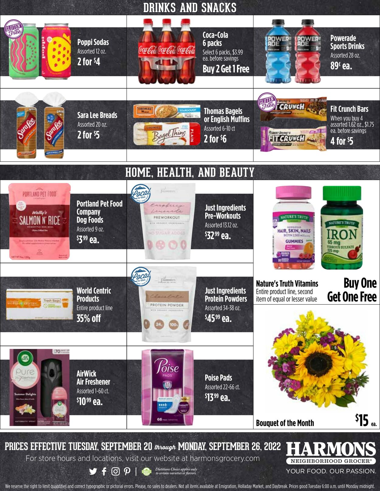 Weekly ad Harmons Grocery 09/20/2022 - 09/26/2022