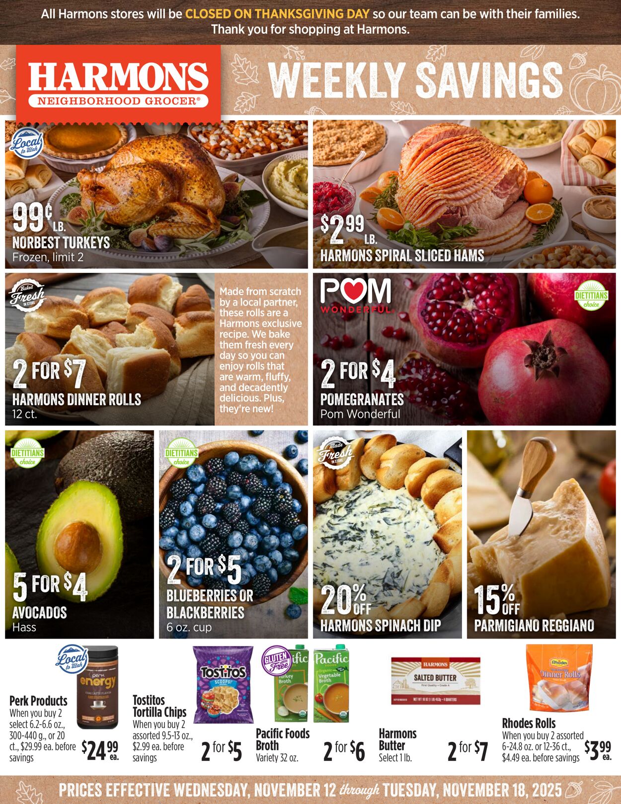 Weekly ad Harmons Grocery 11/12/2025 - 11/18/2025