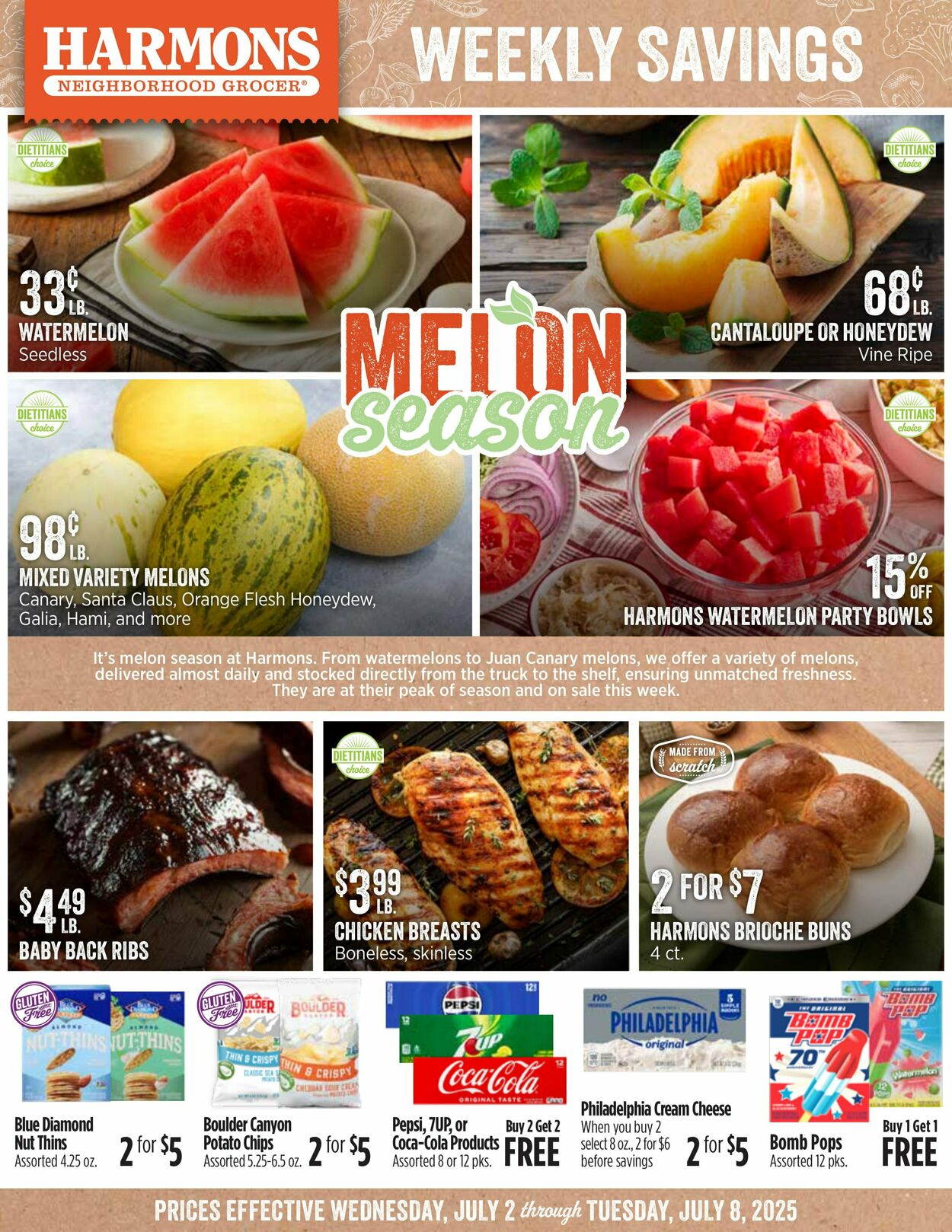Weekly ad Harmons Grocery 07/02/2025 - 07/08/2025
