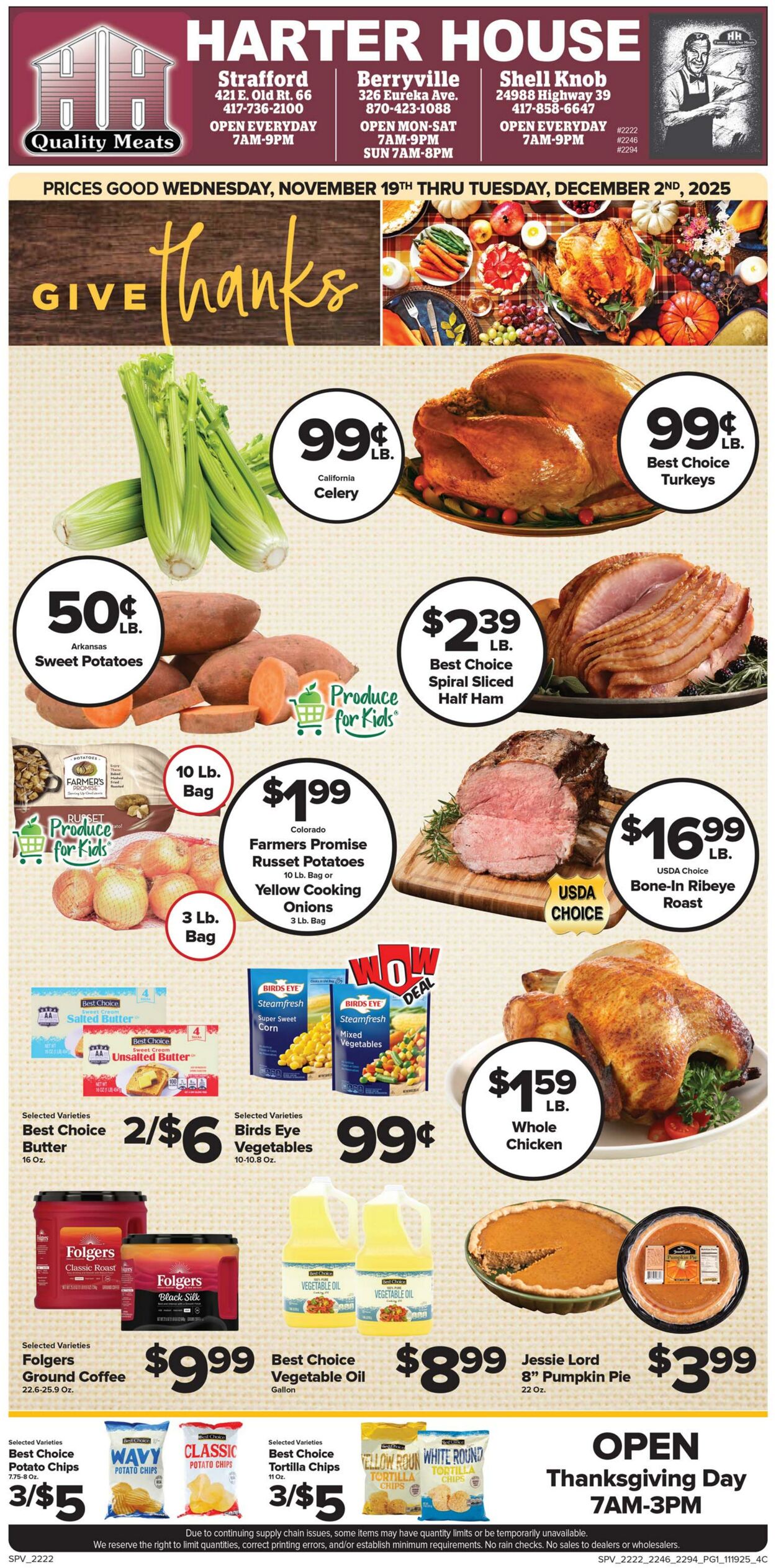 Weekly ad Harter House 11/19/2025 - 11/25/2025
