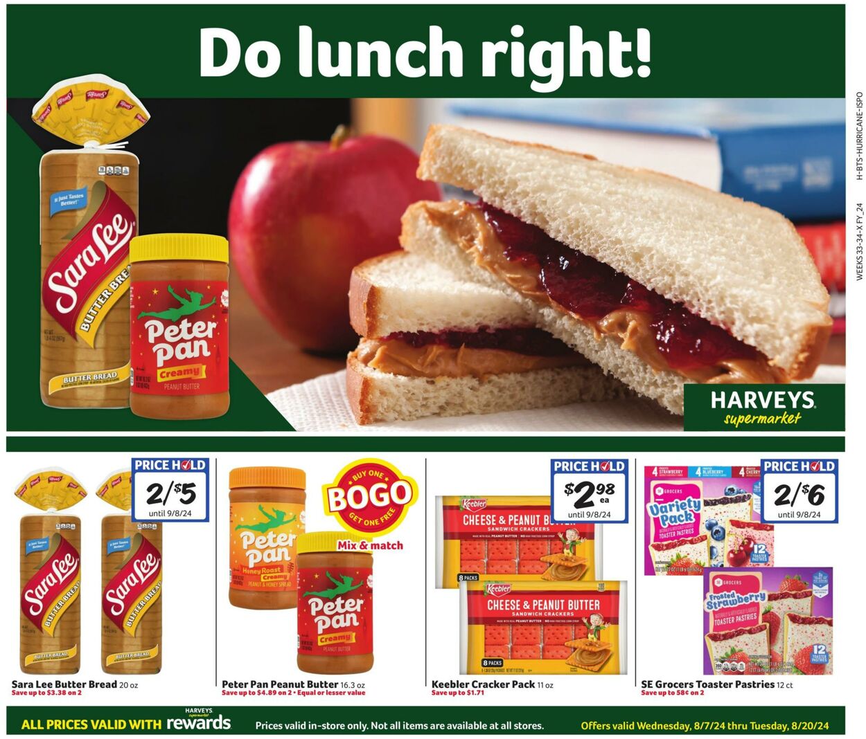 Weekly ad Harvey's Supermarkets 08/07/2024 - 08/20/2024