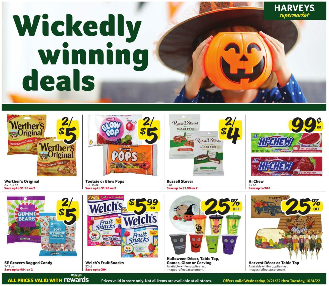 Weekly ad Harvey's Supermarkets 09/21/2022-10/04/2022