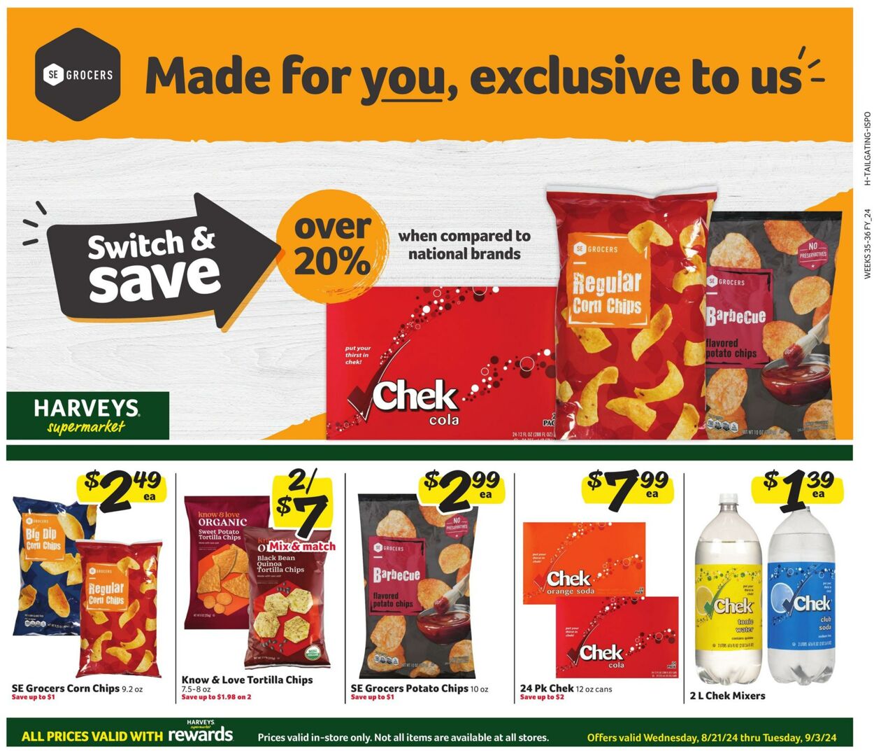 Weekly ad Harvey's Supermarkets 08/21/2024 - 09/03/2024