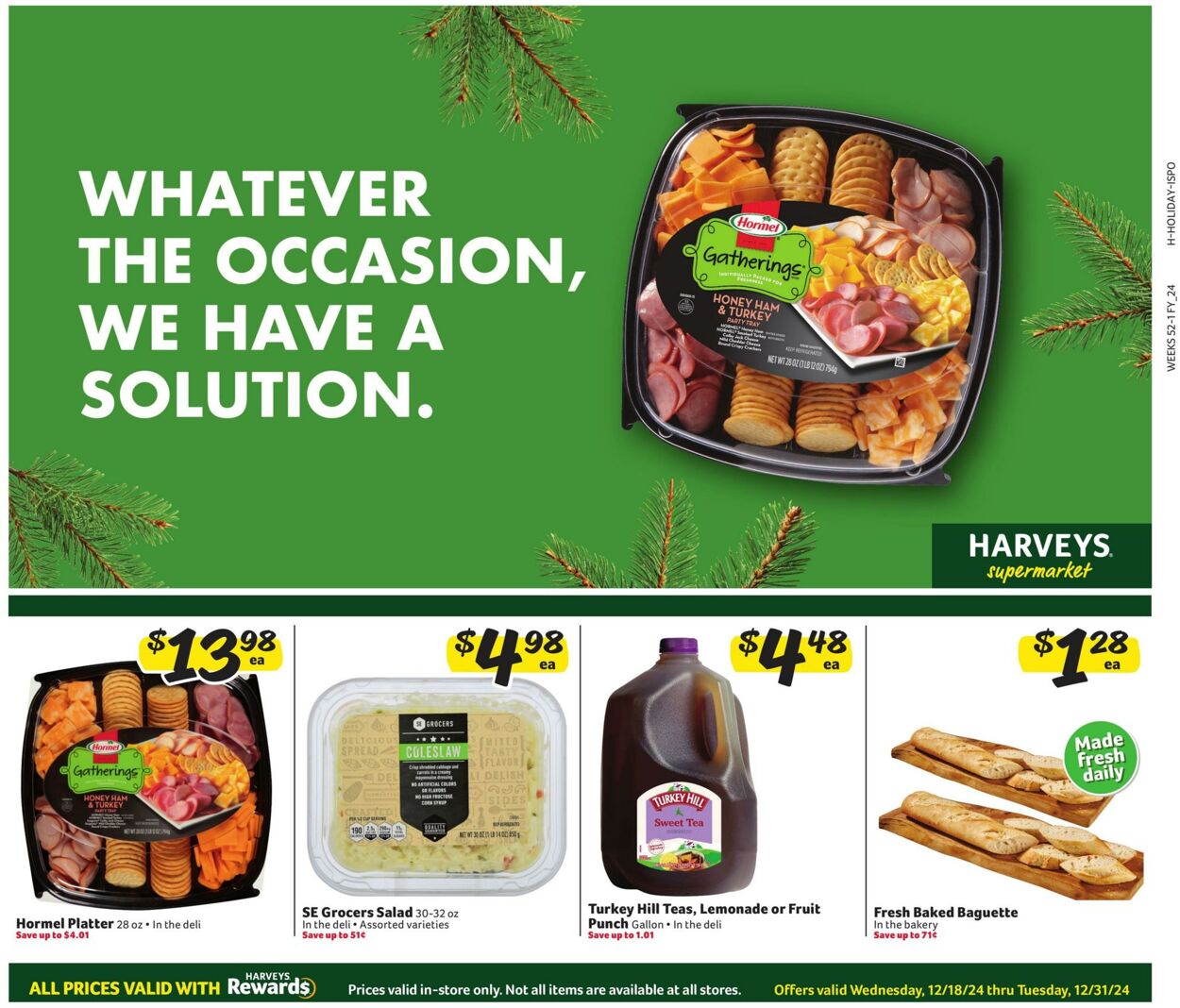 Weekly ad Harvey's Supermarkets 12/18/2024 - 12/31/2024