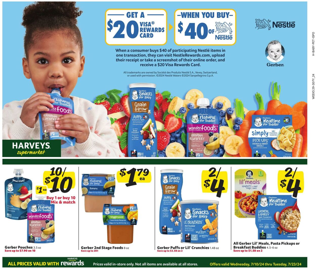 Weekly ad Harvey's Supermarkets 07/10/2024 - 07/23/2024