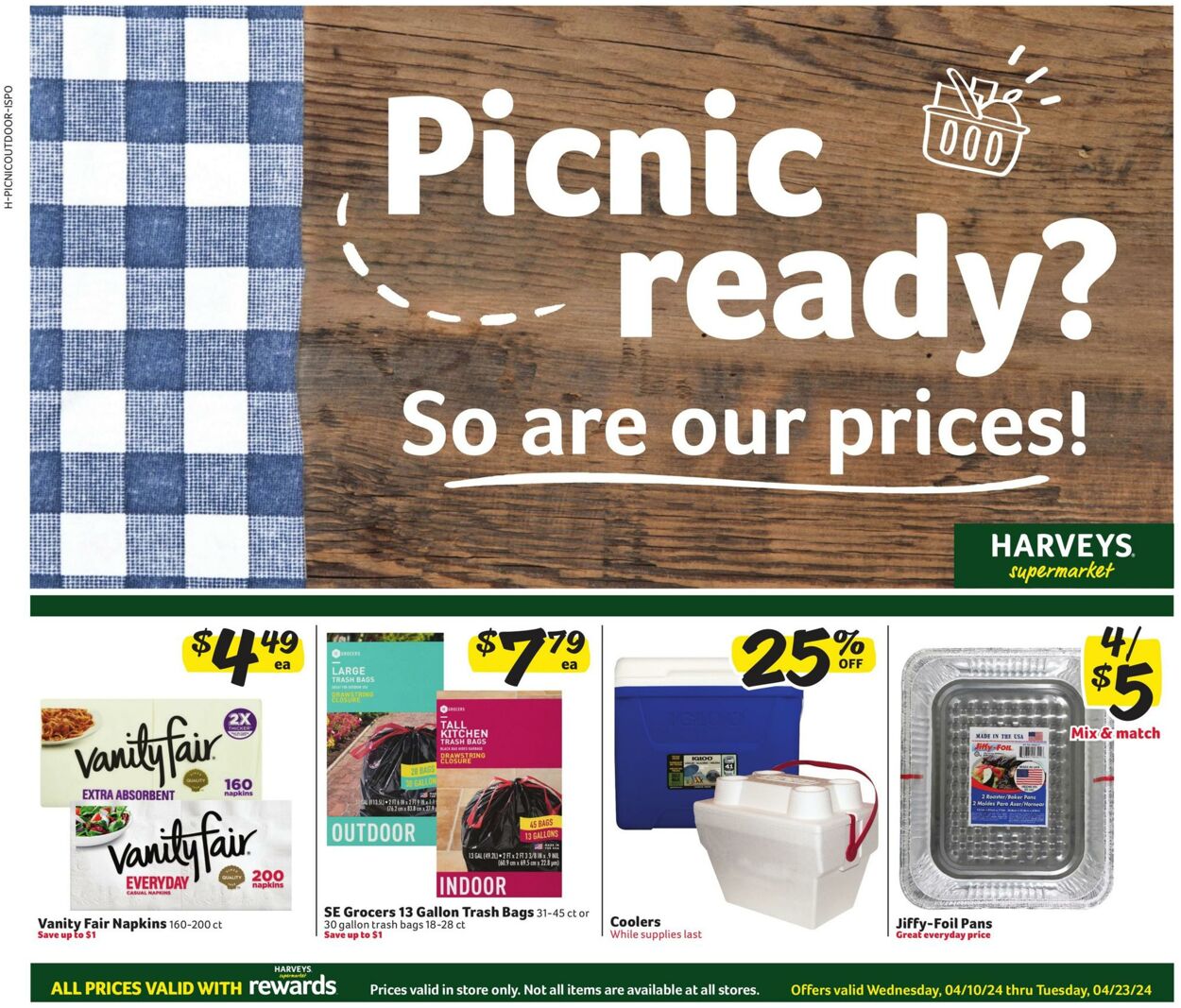 Weekly ad Harvey's Supermarkets 04/10/2024 - 04/23/2024