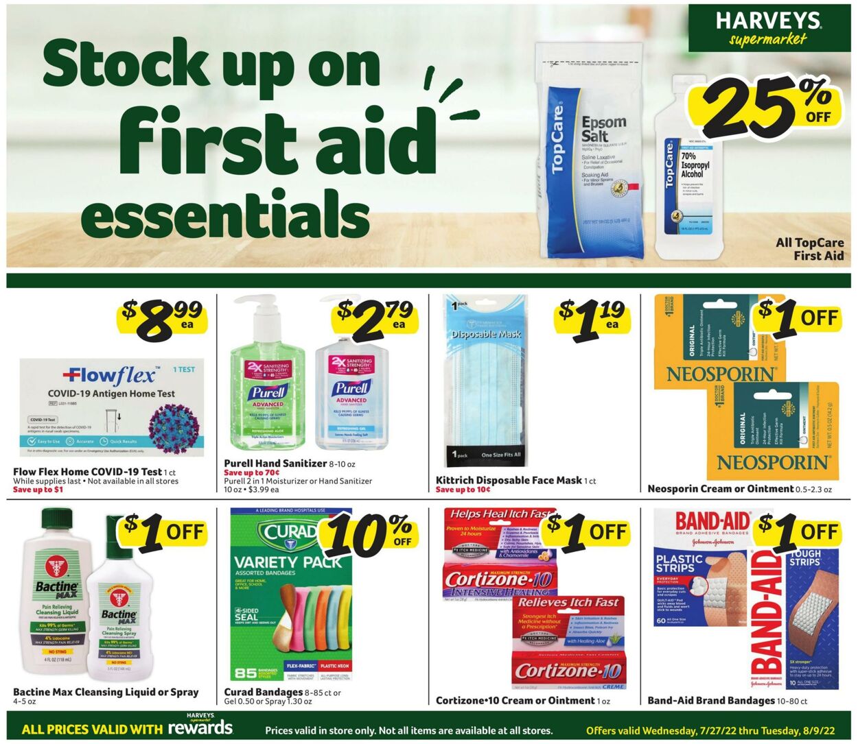 Weekly ad Harvey's Supermarkets 07/27/2022 - 08/09/2022