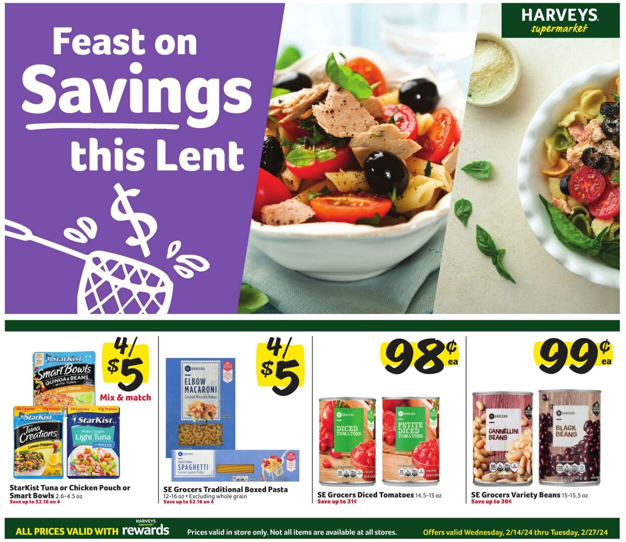 Weekly ad Harvey's Supermarkets 02/14/2024 - 02/27/2024