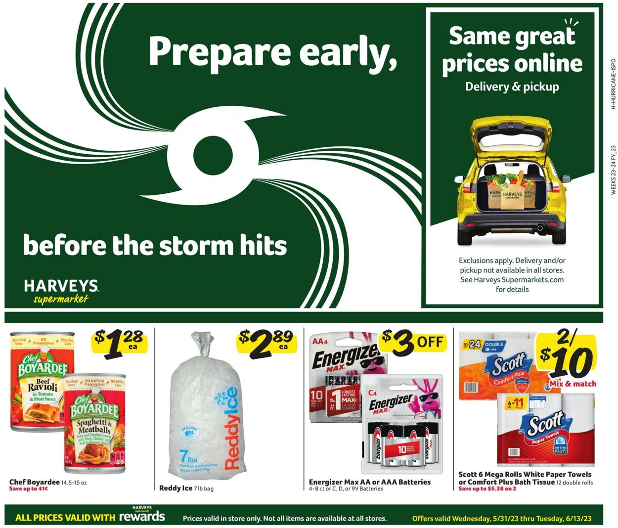 Weekly ad Harvey's Supermarkets 05/31/2023 - 06/13/2023