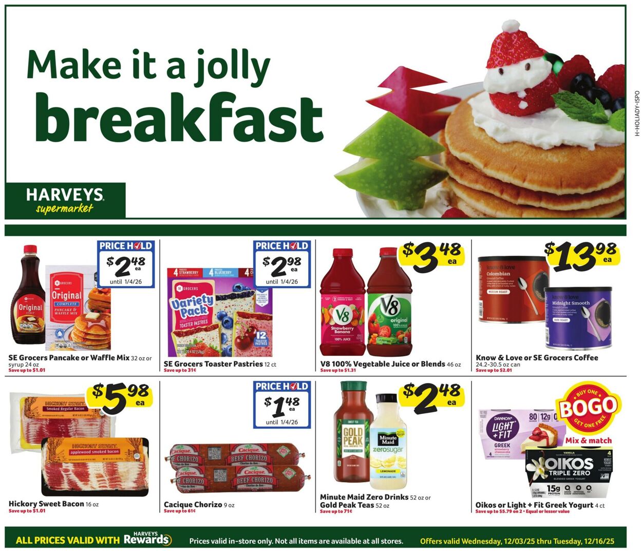 Weekly ad Harvey's Supermarkets 12/03/2025 - 12/16/2025