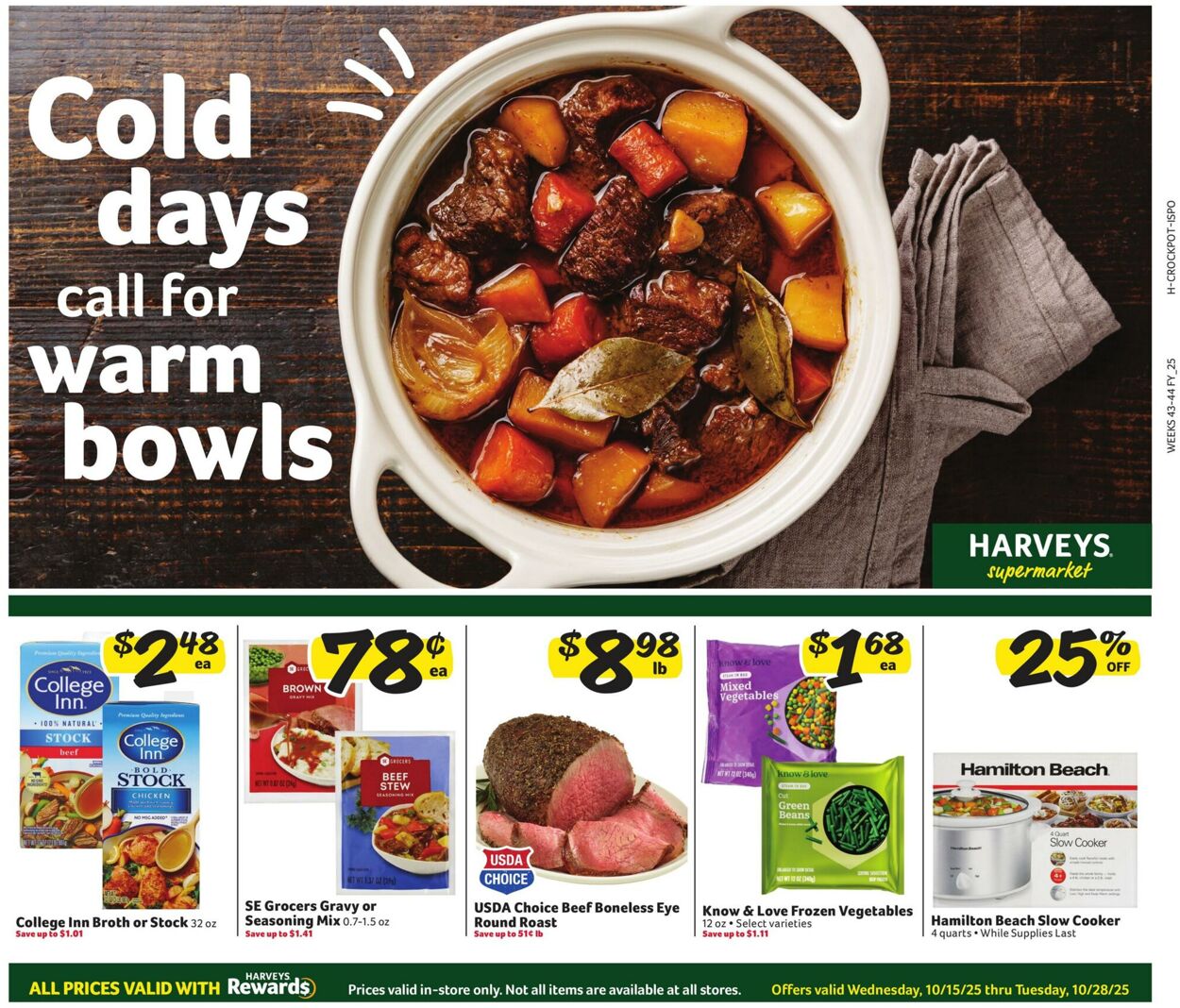 Weekly ad Harvey's Supermarkets 10/15/2025 - 10/28/2025