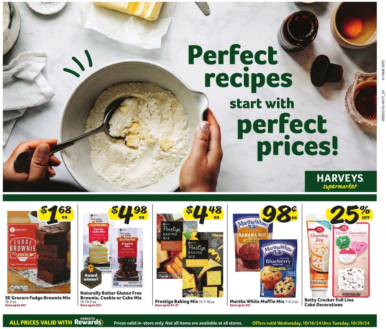 Weekly ad Harvey's Supermarkets 10/16/2024 - 10/29/2024