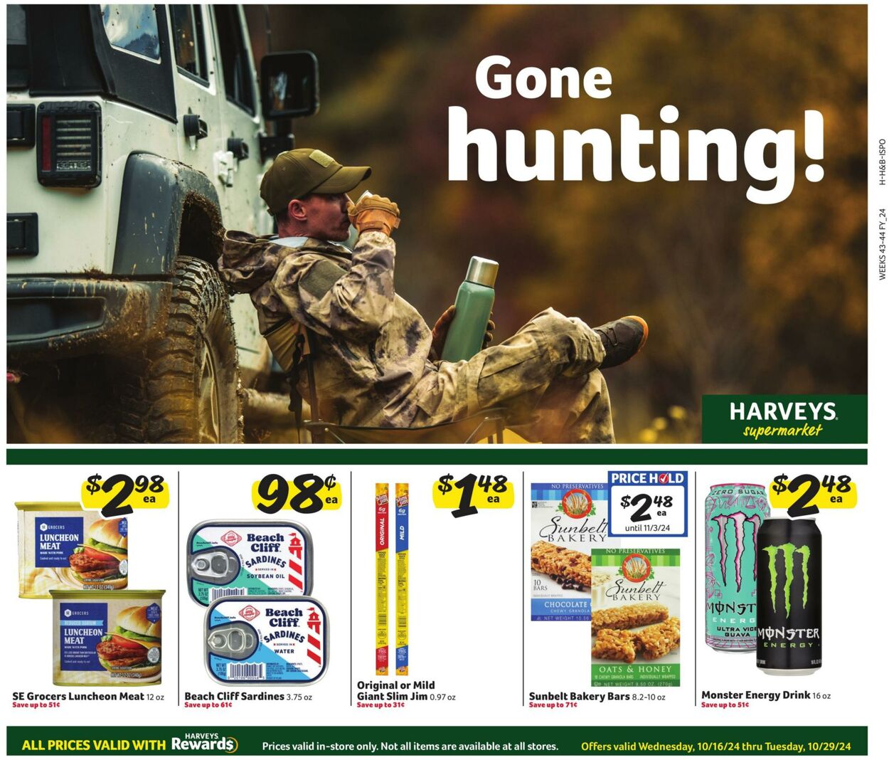 Weekly ad Harvey's Supermarkets 10/16/2024 - 10/29/2024