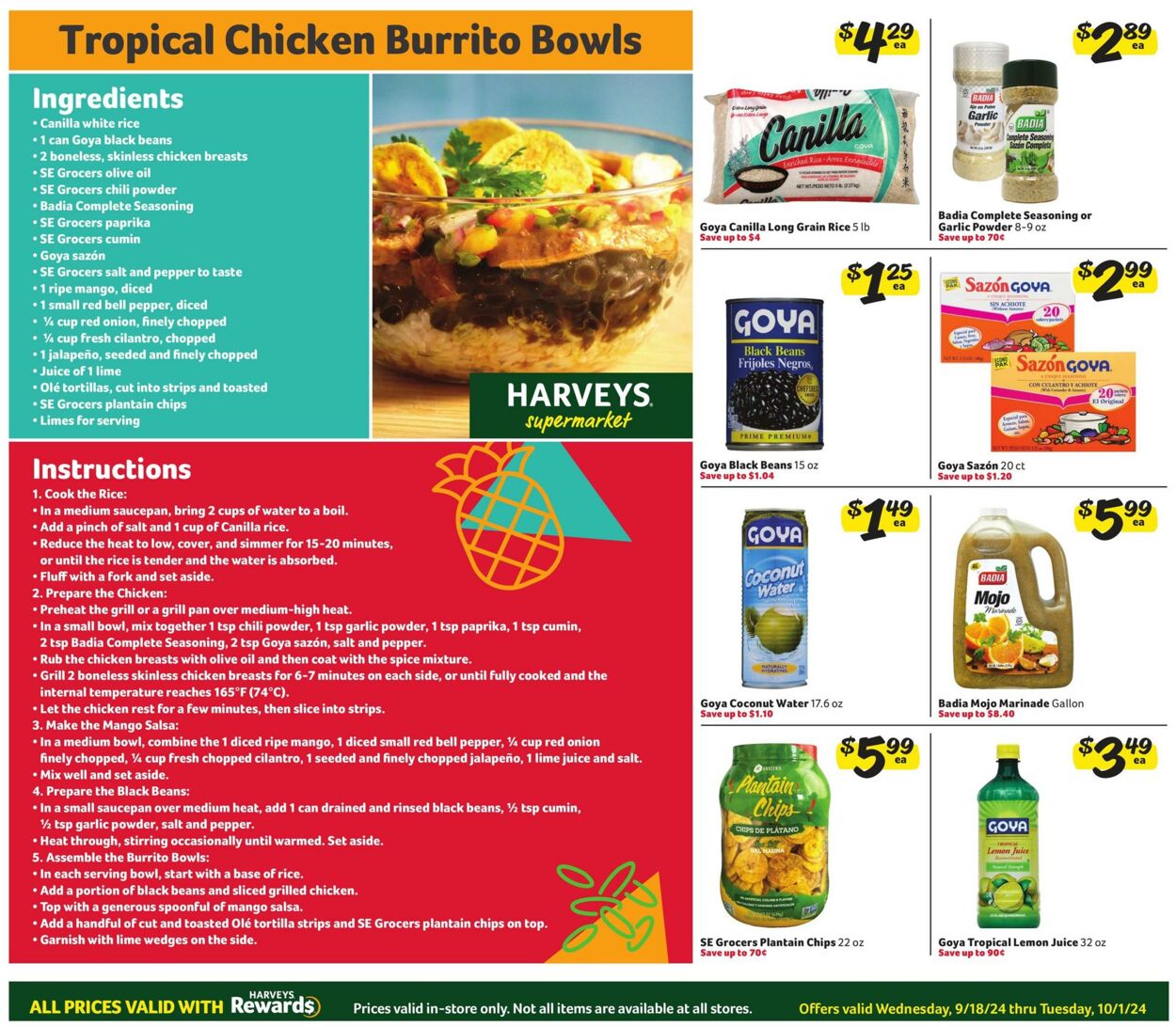 Weekly ad Harvey's Supermarkets 09/18/2024 - 10/01/2024