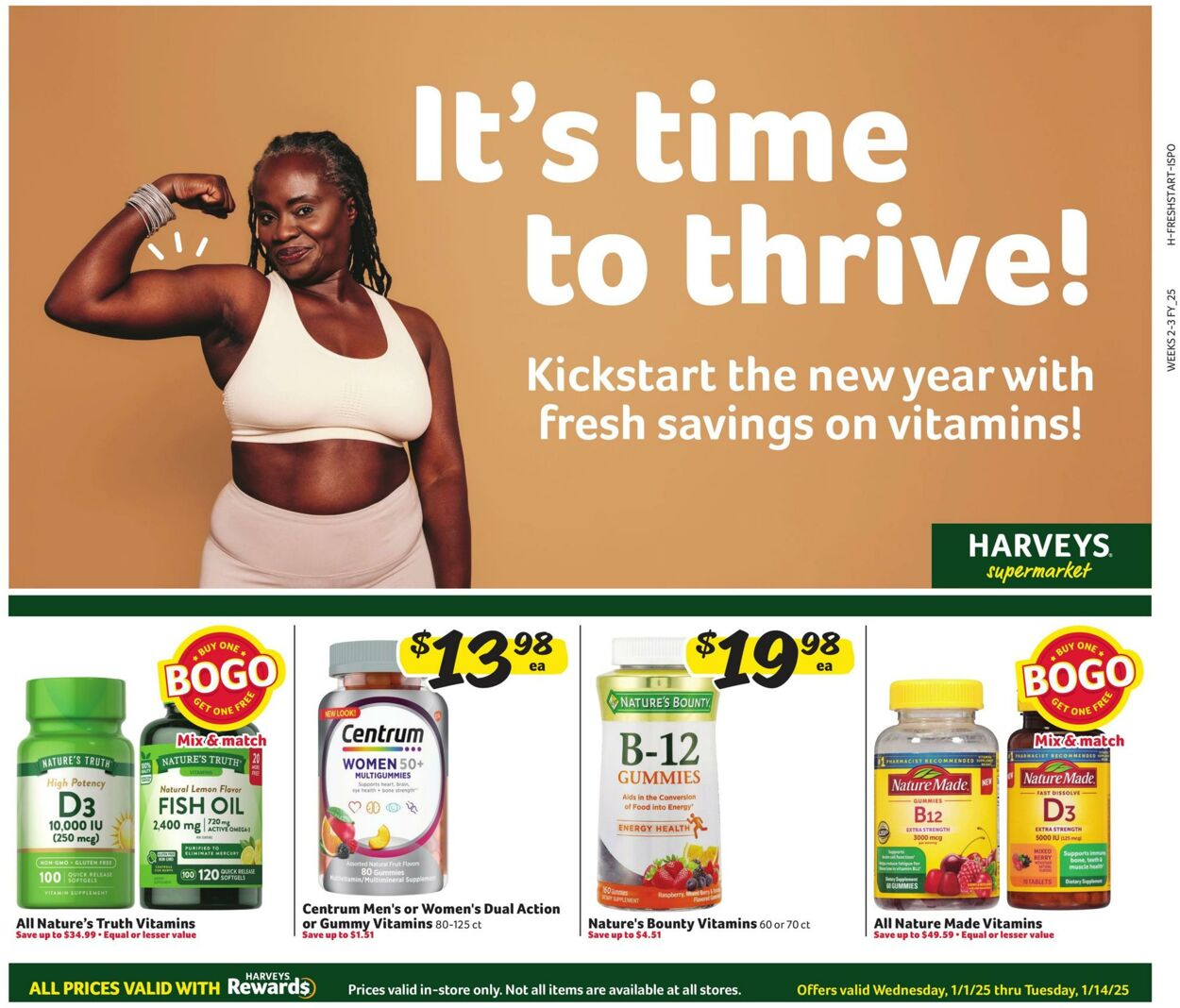 Weekly ad Harvey's Supermarkets 01/01/2025 - 01/14/2025