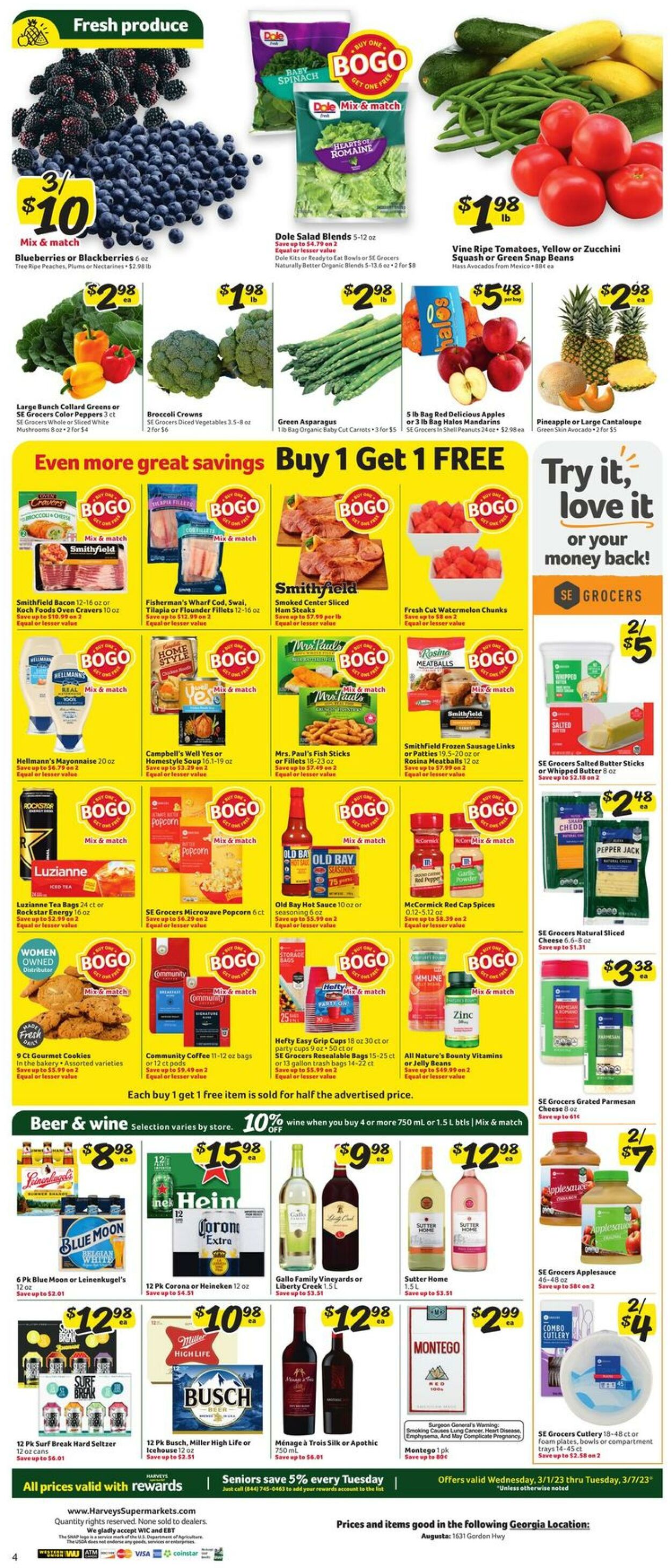 Weekly ad Harvey's Supermarkets 03/01/2023 - 03/07/2023