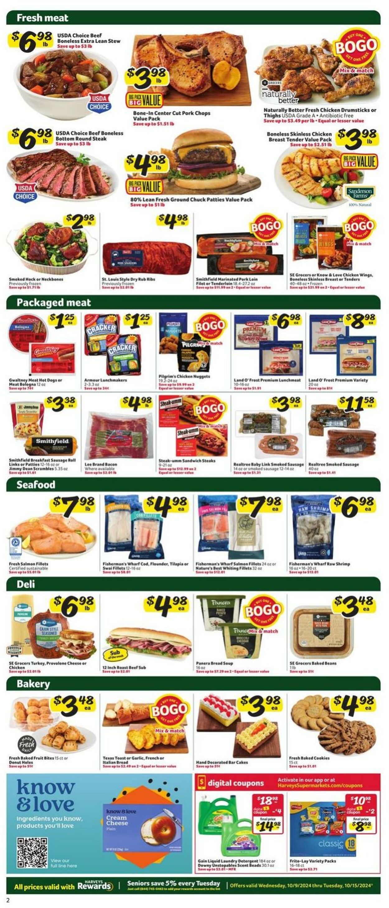 Weekly ad Harvey's Supermarkets 10/09/2024 - 10/15/2024