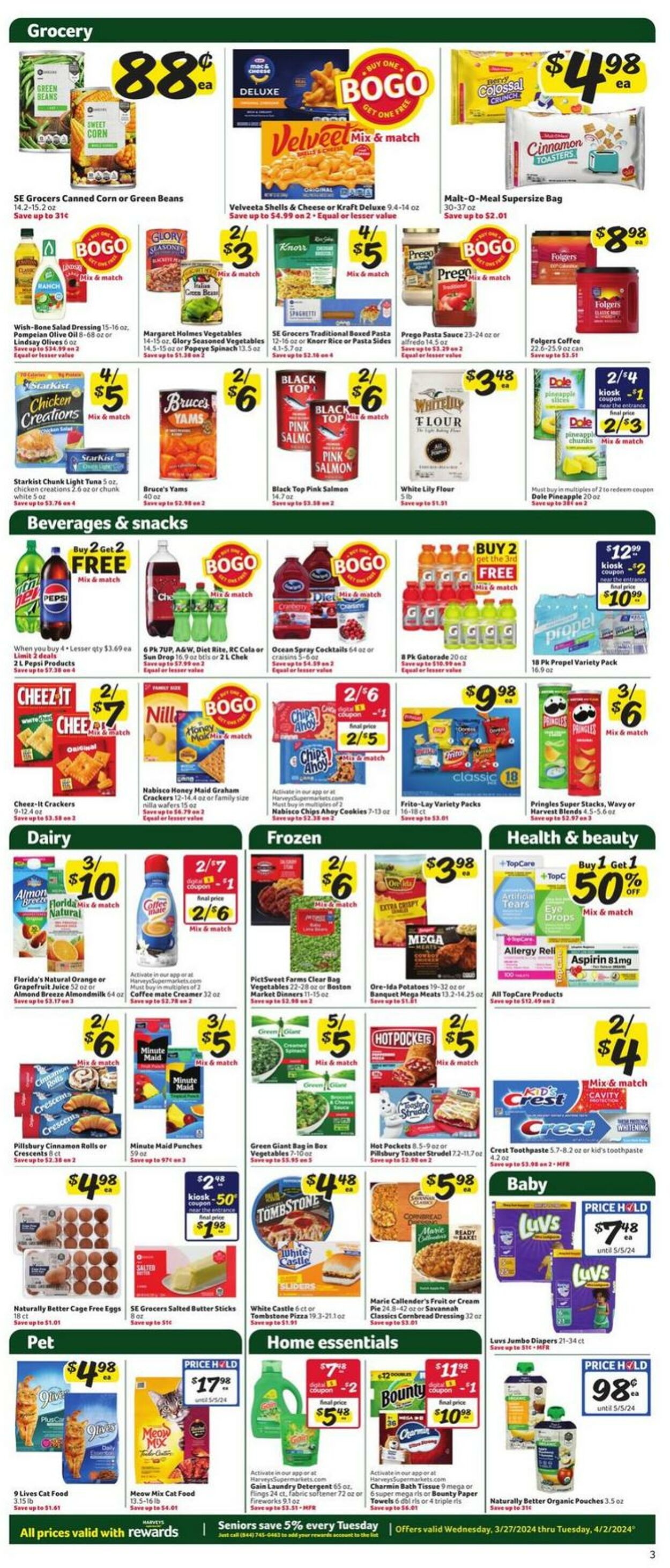 Weekly ad Harvey's Supermarkets 03/27/2024 - 04/02/2024