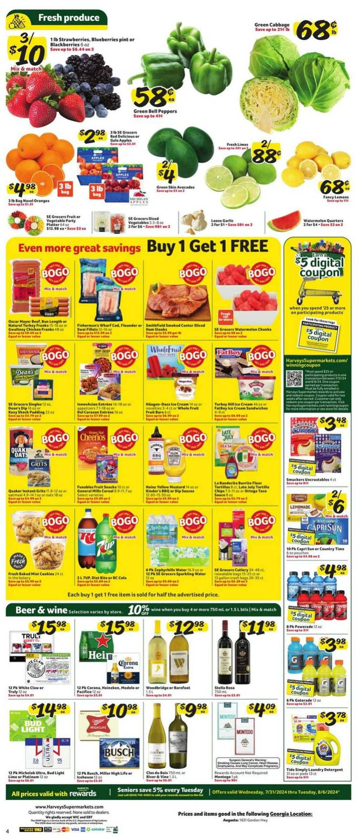 Weekly ad Harvey's Supermarkets 07/31/2024 - 08/06/2024