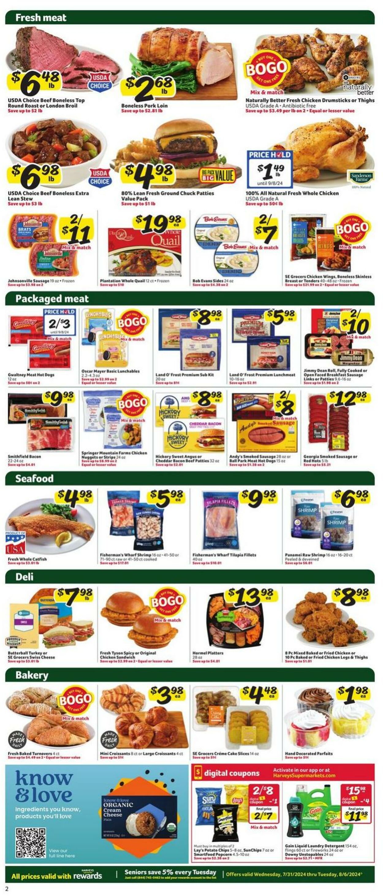 Weekly ad Harvey's Supermarkets 07/31/2024 - 08/06/2024