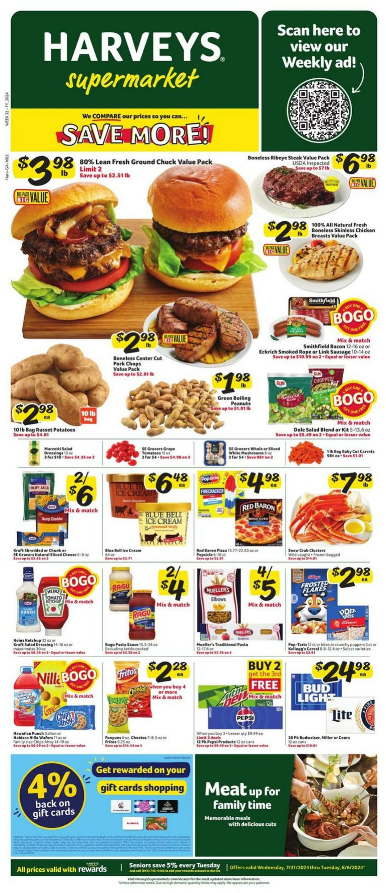 Weekly ad Harvey's Supermarkets 07/31/2024 - 08/06/2024