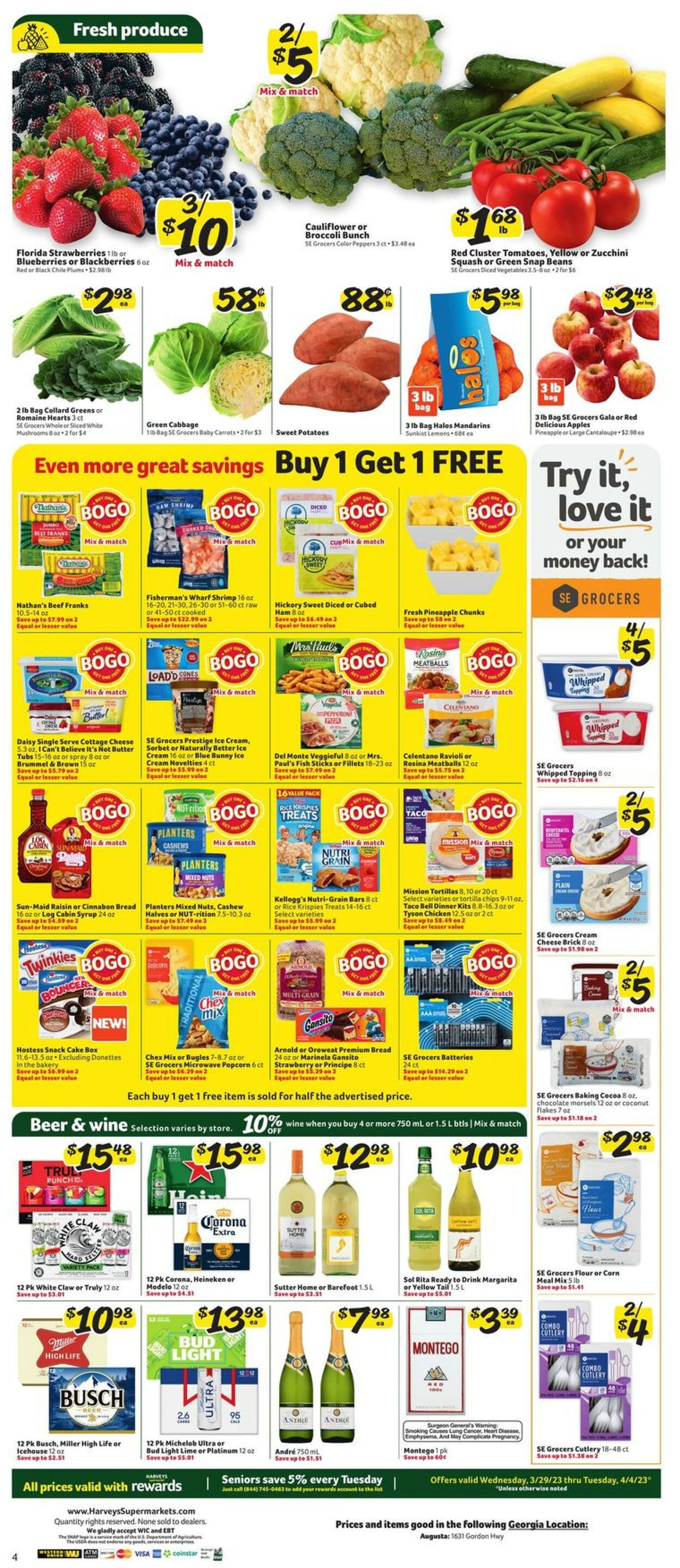Weekly ad Harvey's Supermarkets 03/29/2023 - 04/04/2023