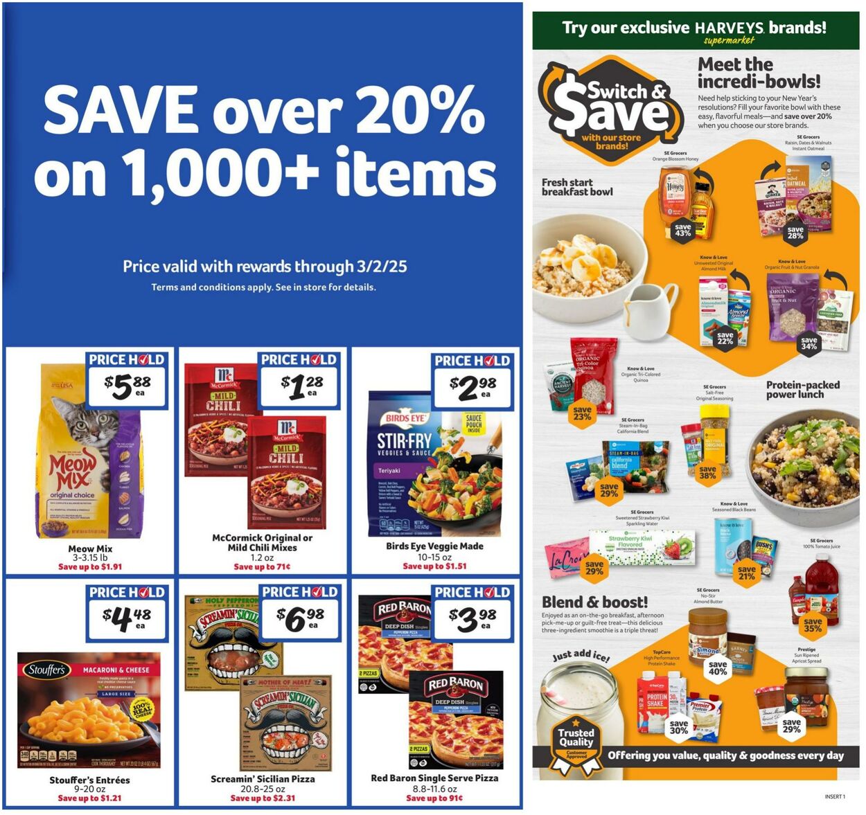 Weekly ad Harvey's Supermarkets 01/08/2025 - 01/14/2025