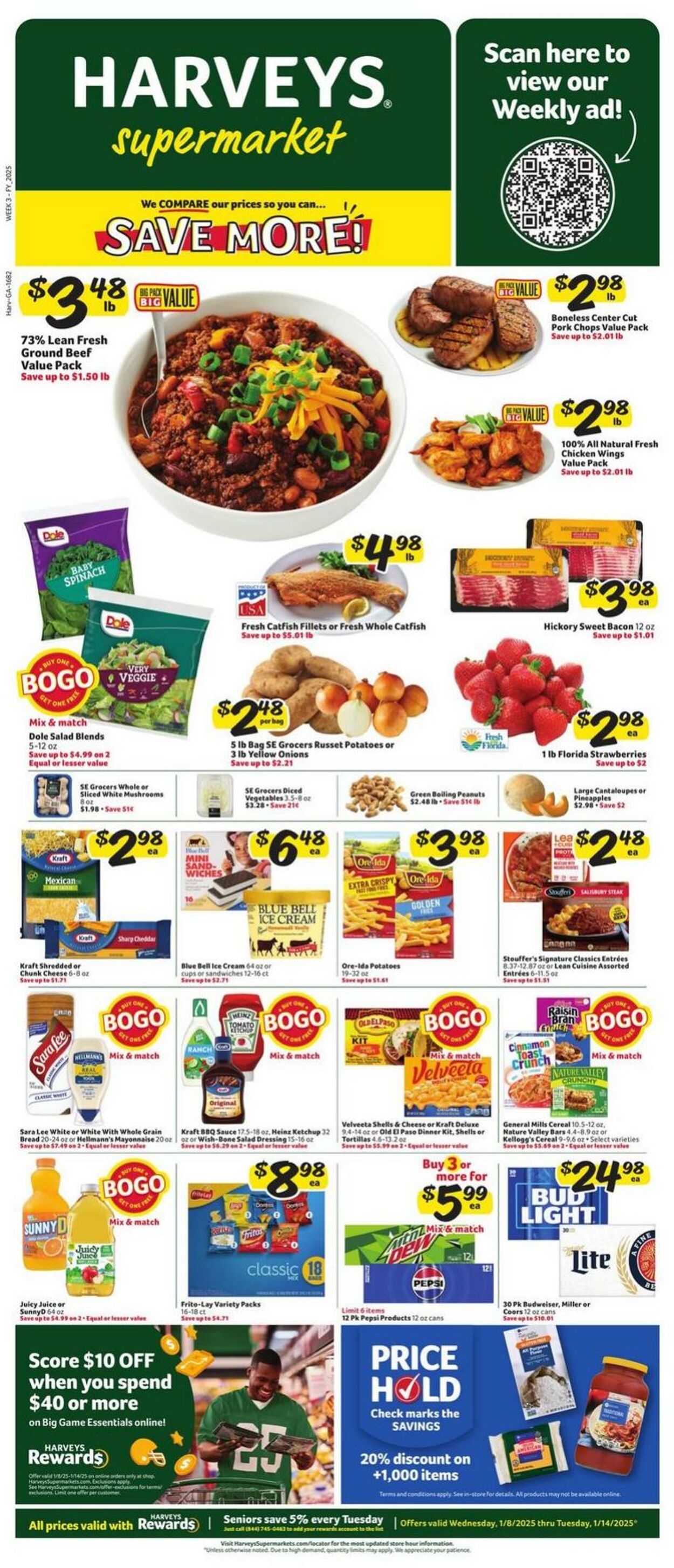 Weekly ad Harvey's Supermarkets 01/08/2025 - 01/14/2025