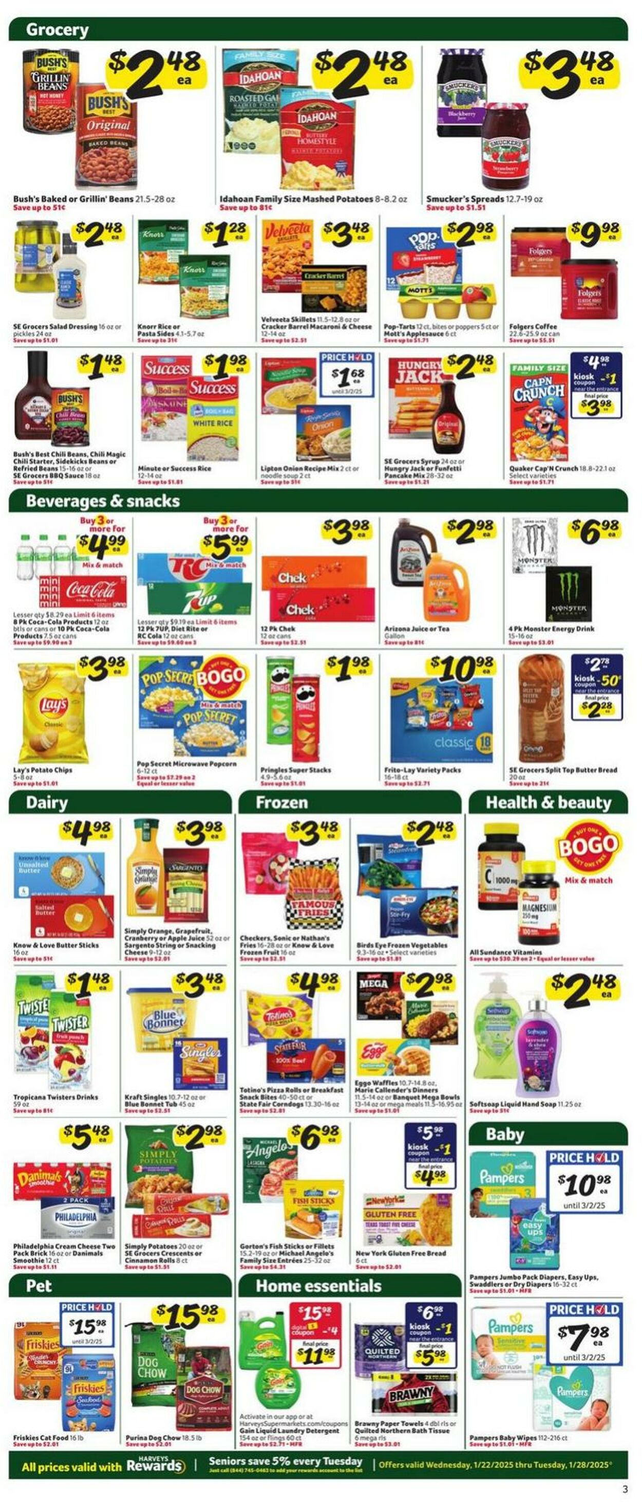 Weekly ad Harvey's Supermarkets 01/22/2025 - 01/28/2025