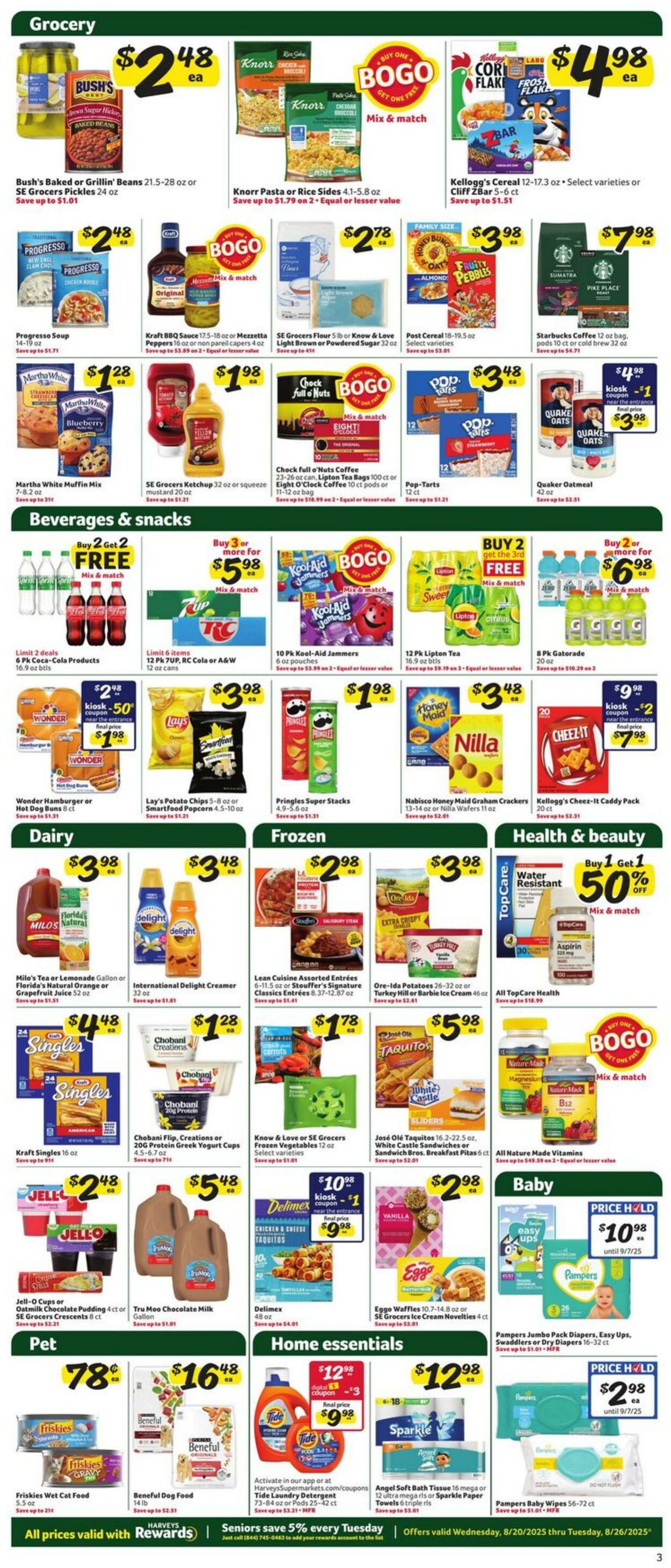 Weekly ad Harvey's Supermarkets 08/20/2025 - 08/26/2025