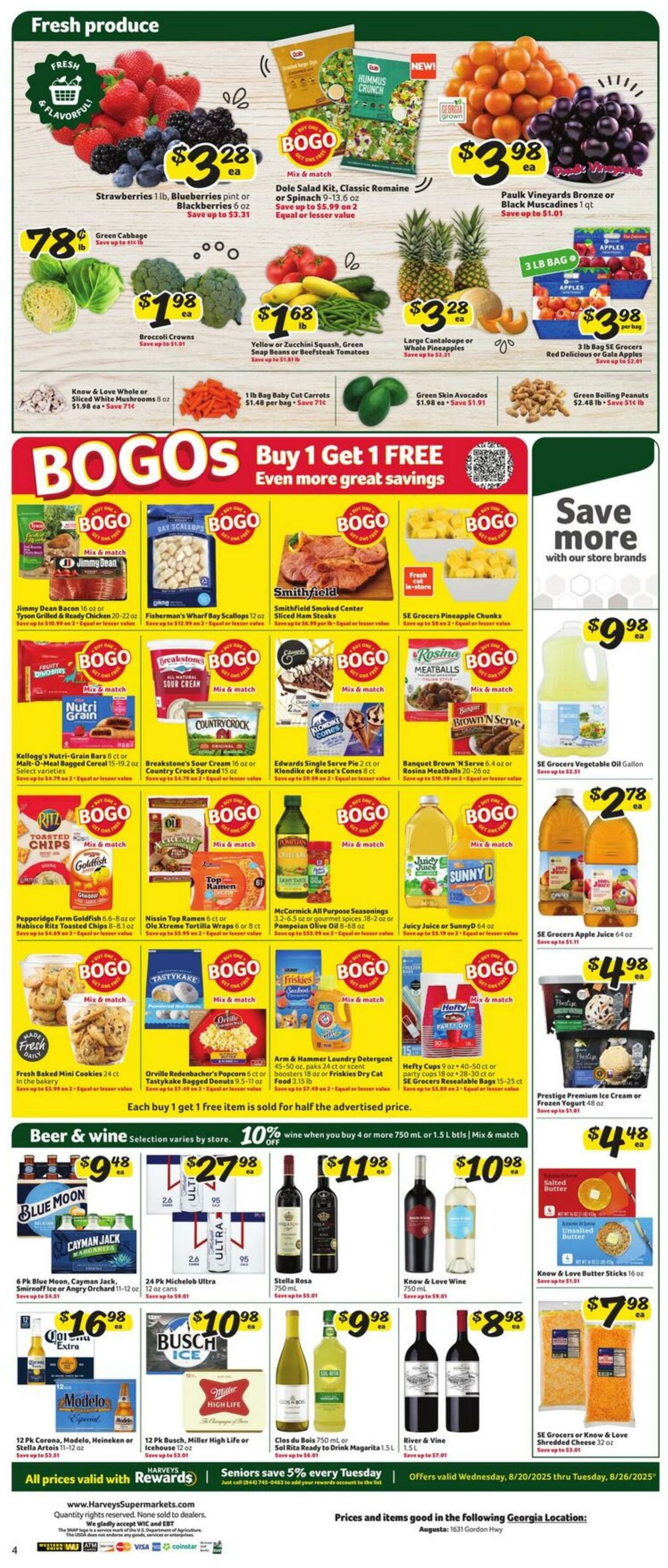 Weekly ad Harvey's Supermarkets 08/20/2025 - 08/26/2025