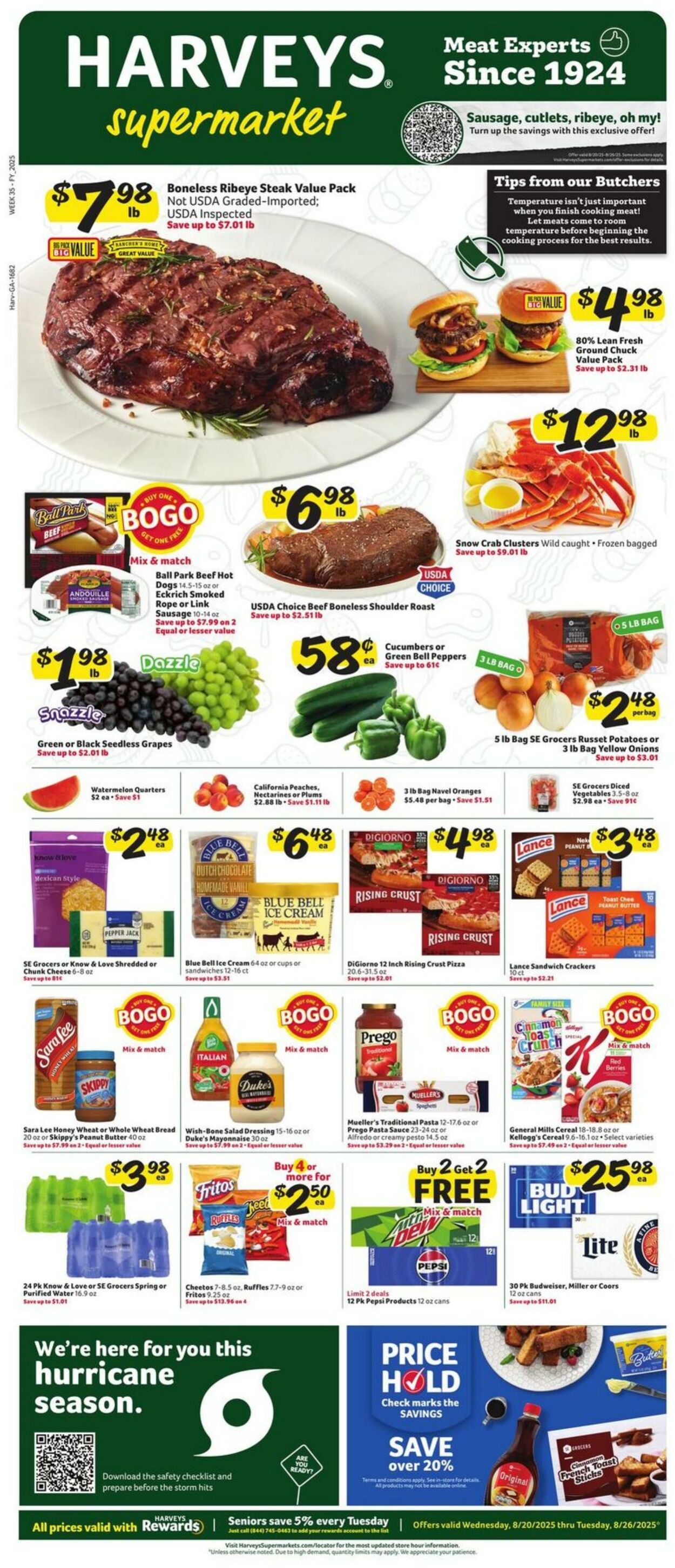 Weekly ad Harvey's Supermarkets 08/20/2025 - 08/26/2025