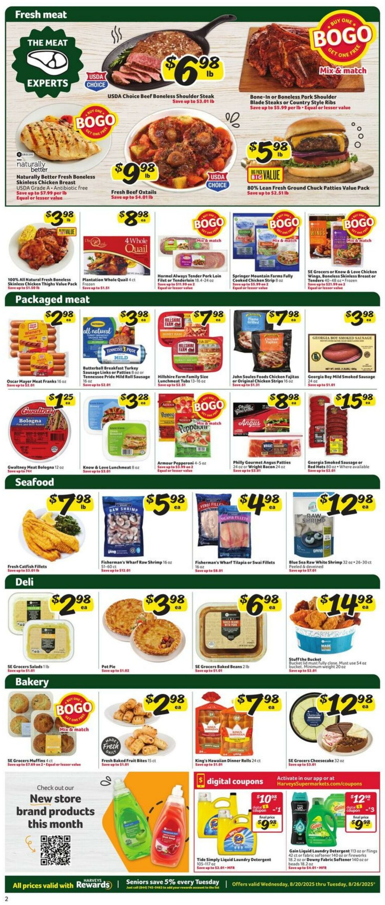 Weekly ad Harvey's Supermarkets 08/20/2025 - 08/26/2025
