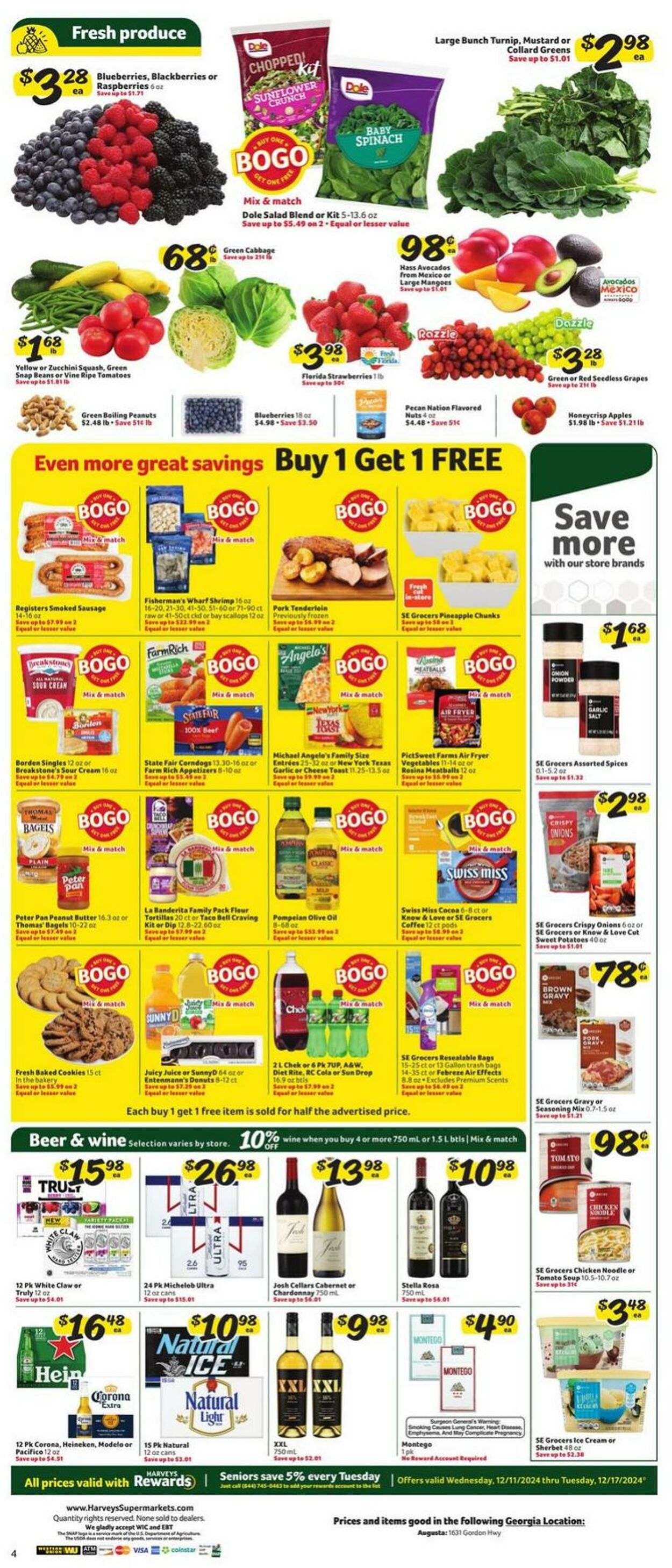 Weekly ad Harvey's Supermarkets 12/11/2024 - 12/17/2024