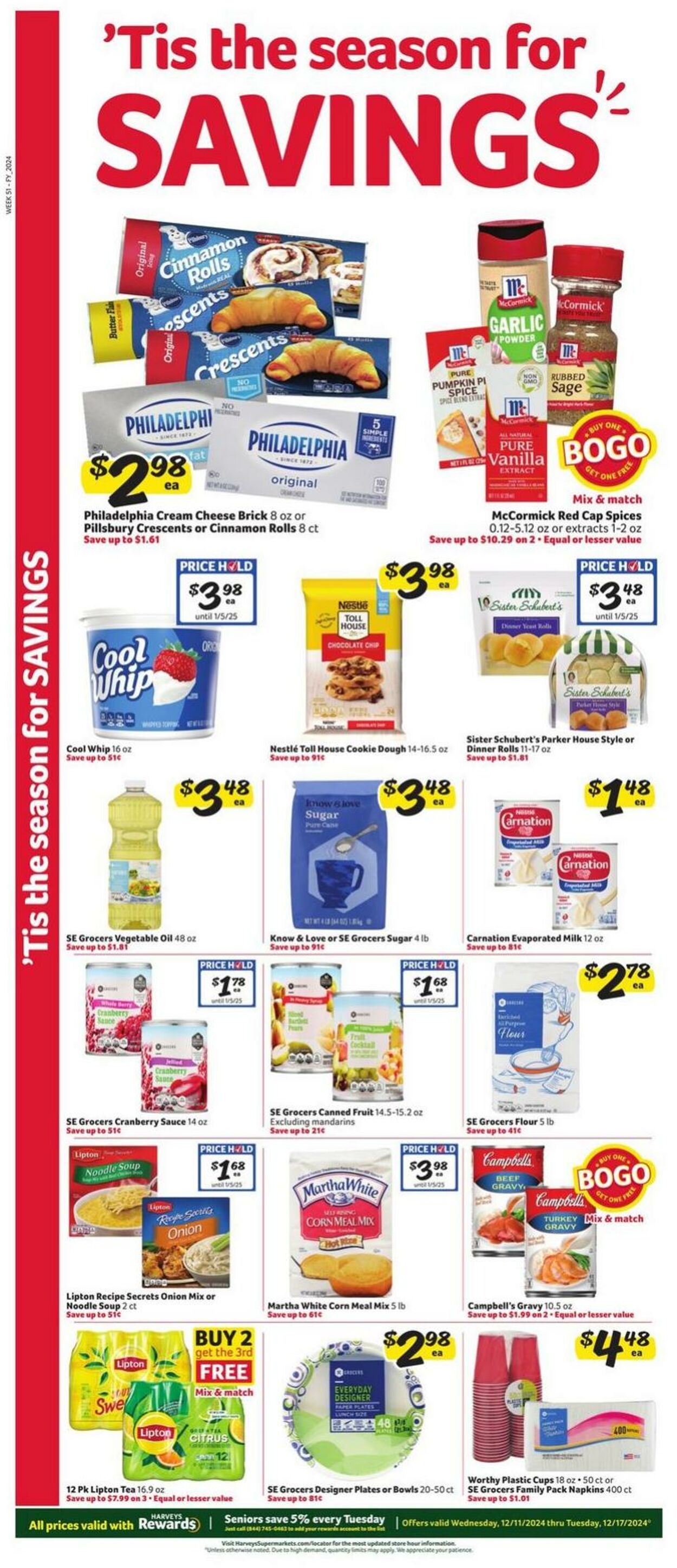 Weekly ad Harvey's Supermarkets 12/11/2024 - 12/17/2024