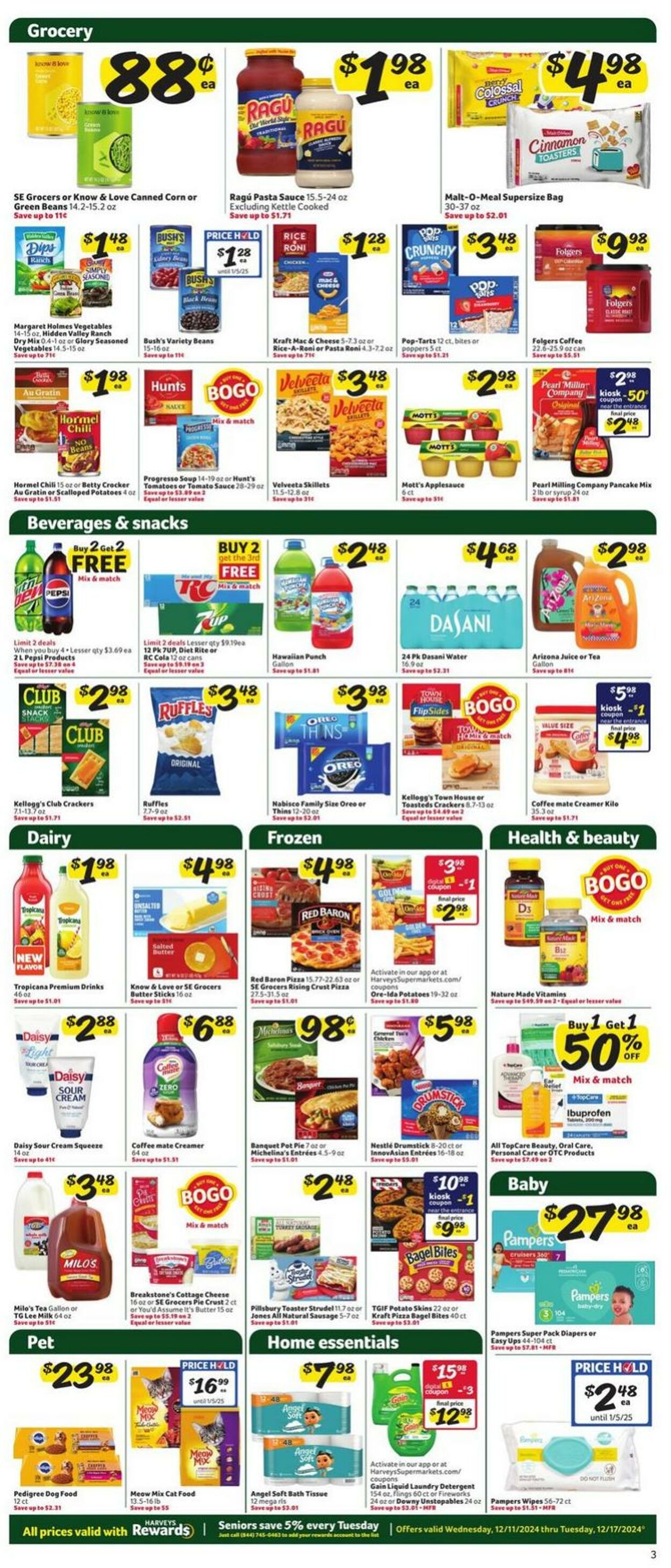 Weekly ad Harvey's Supermarkets 12/11/2024 - 12/17/2024