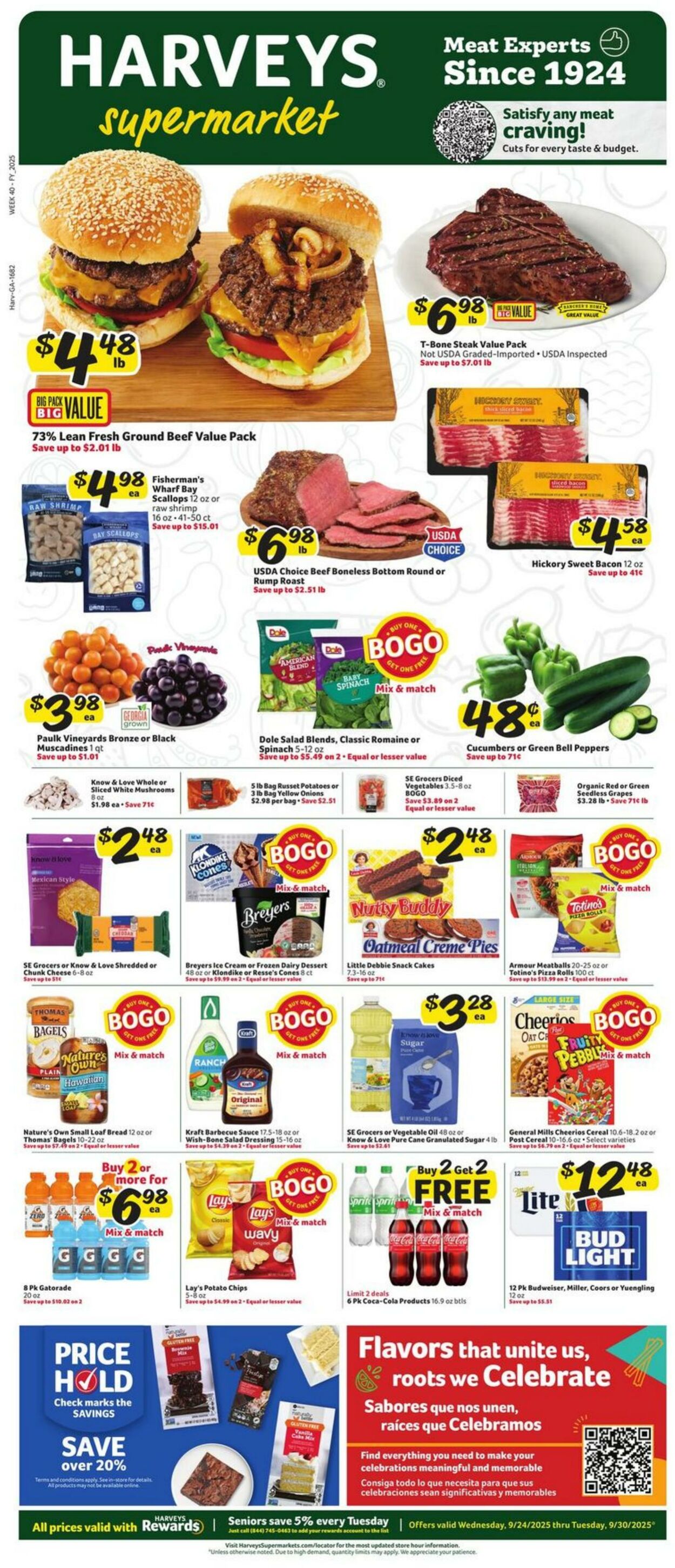 Weekly ad Harvey's Supermarkets 09/24/2025 - 09/30/2025